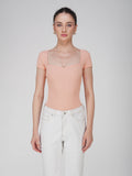 Peach Sweetheart Neckline Bodysuit - Eden Bodysuit (Peach)