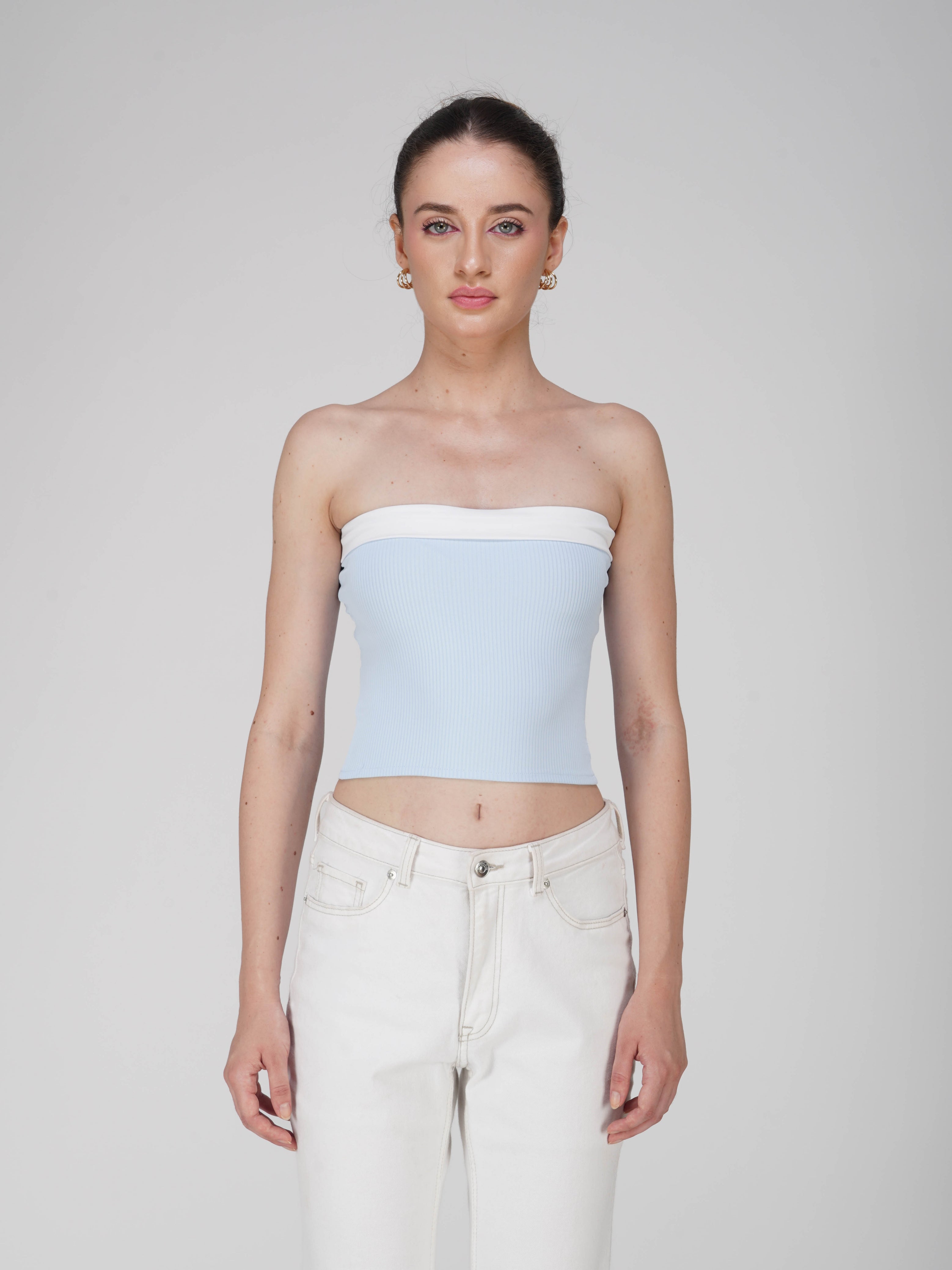 Blue Overlap Tube Top - Oasis Top (Sky)