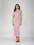 Pink Collared Yoke Dress - Zephyr Dress (Flamingo)