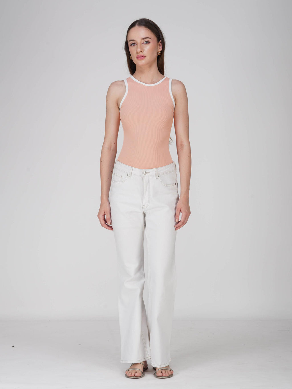 Peach Racer Bodysuit - Aura Bodysuit (Peach)
