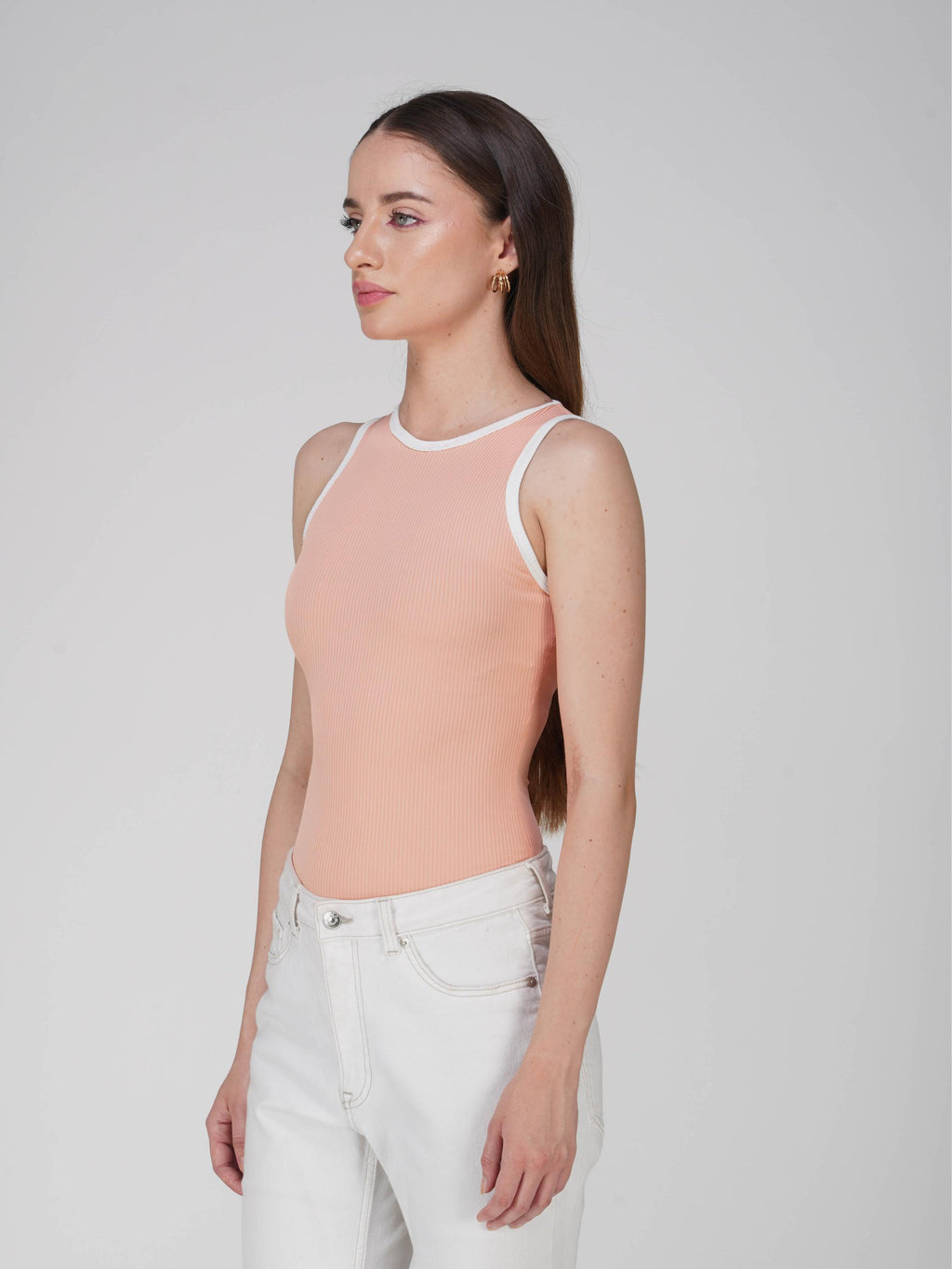 Peach Racer Bodysuit - Aura Bodysuit (Peach)