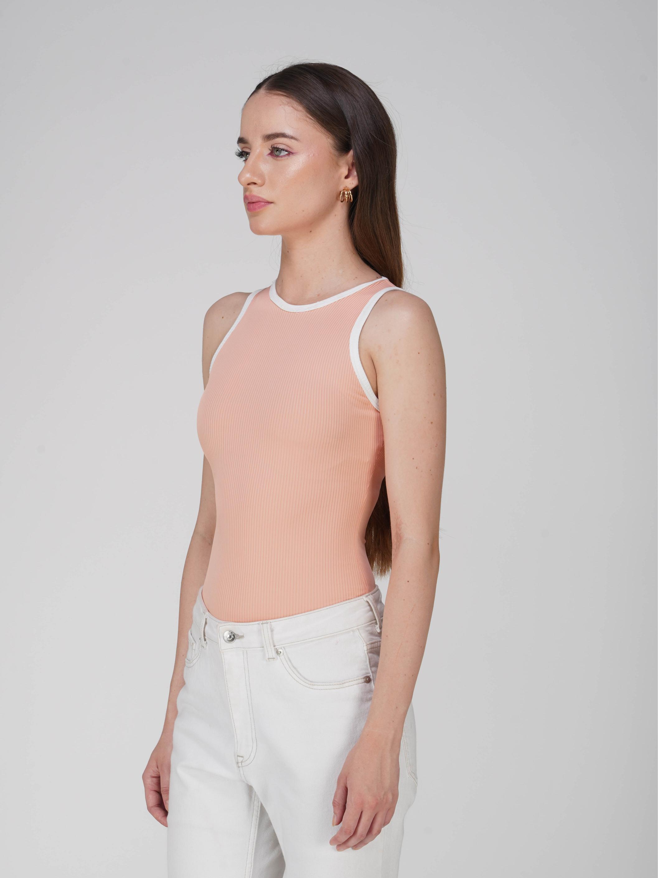 Peach Racer Bodysuit - Aura Bodysuit (Peach)