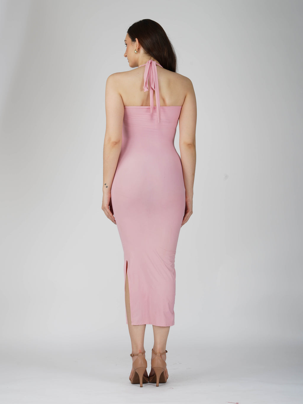 Pink Sweetheart Neckline Dress - Ray Dress (Flamingo)