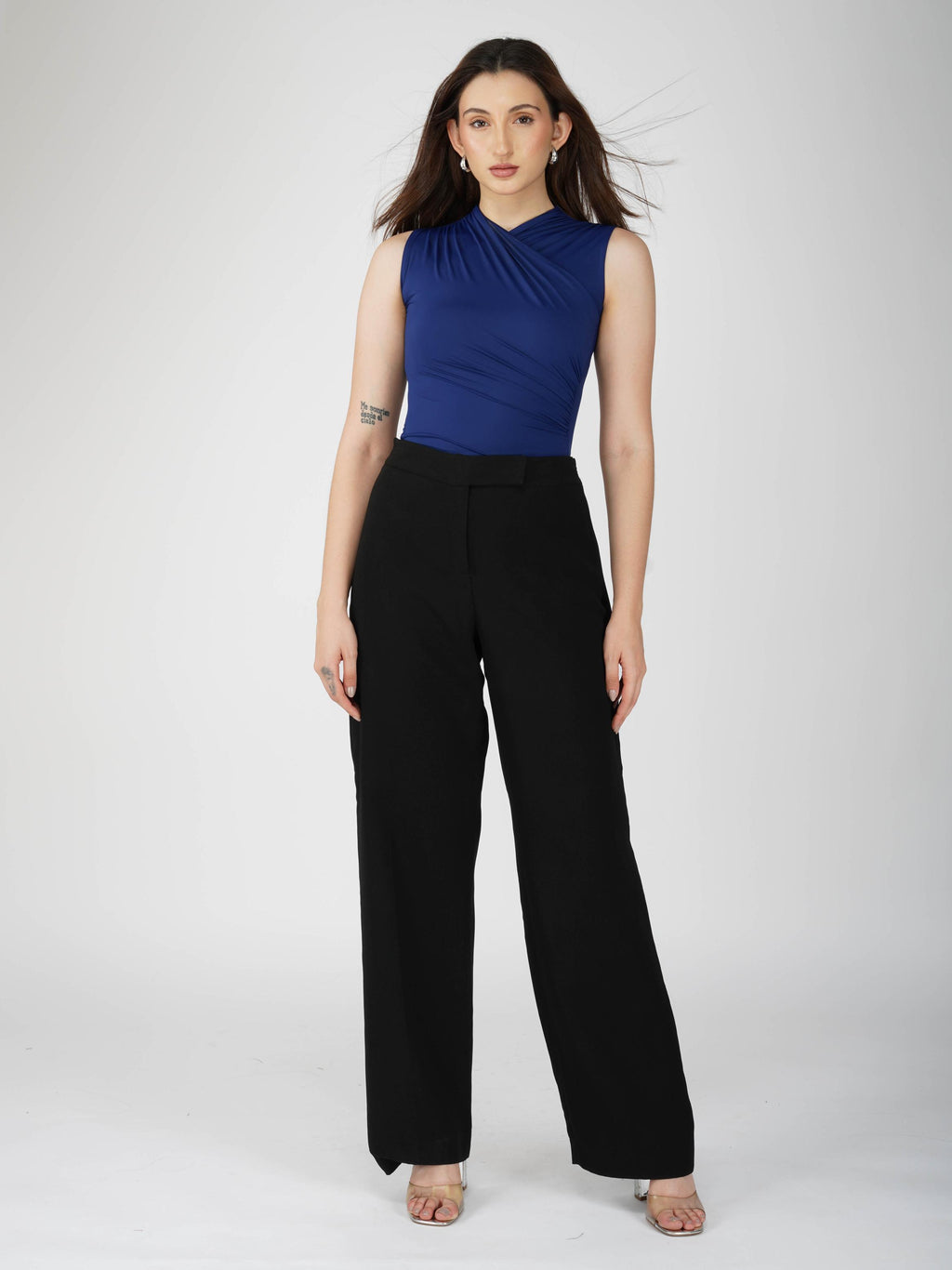 Shivani in glint bodysuit navy