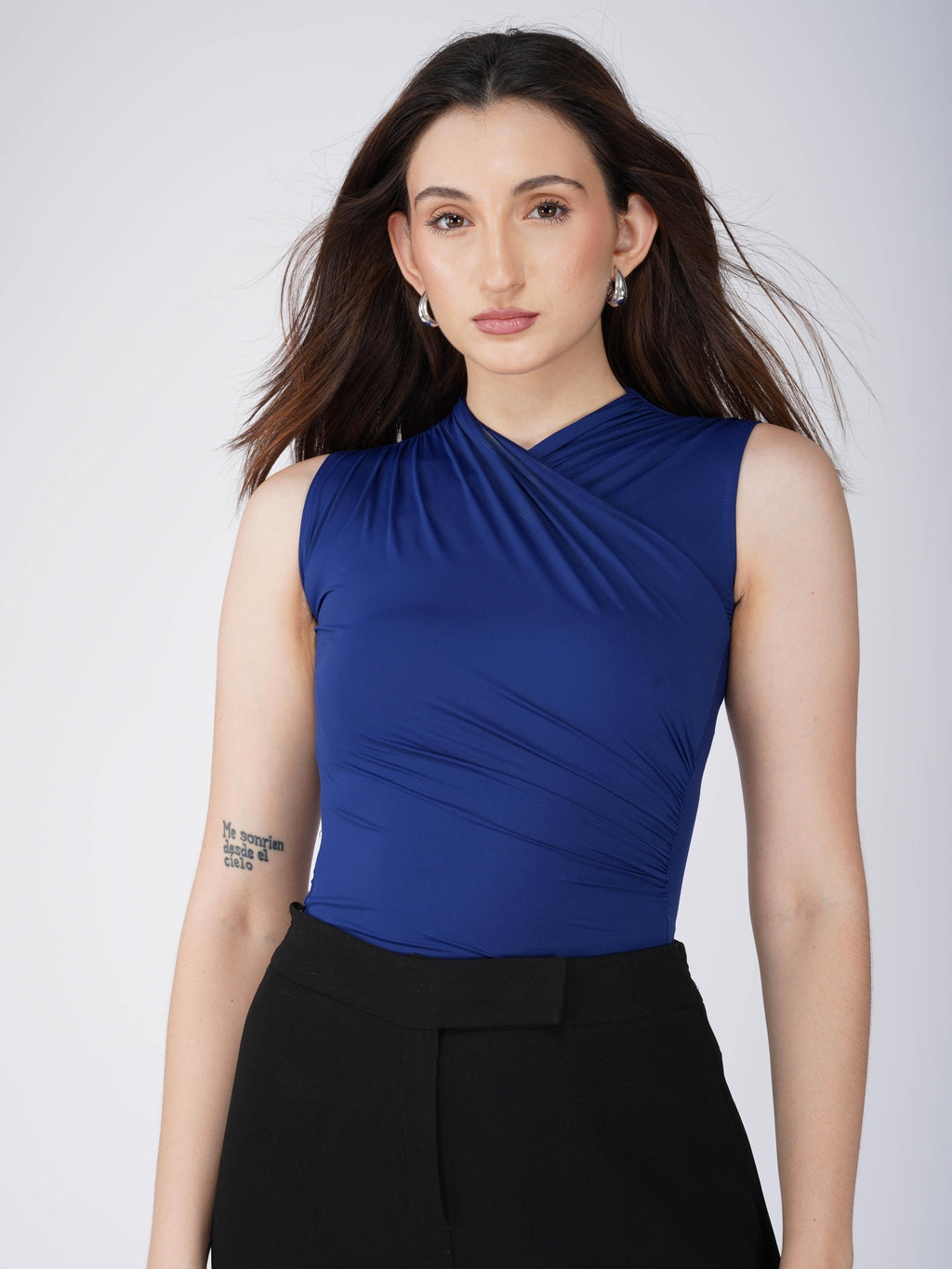 Shivani in glint bodysuit navy