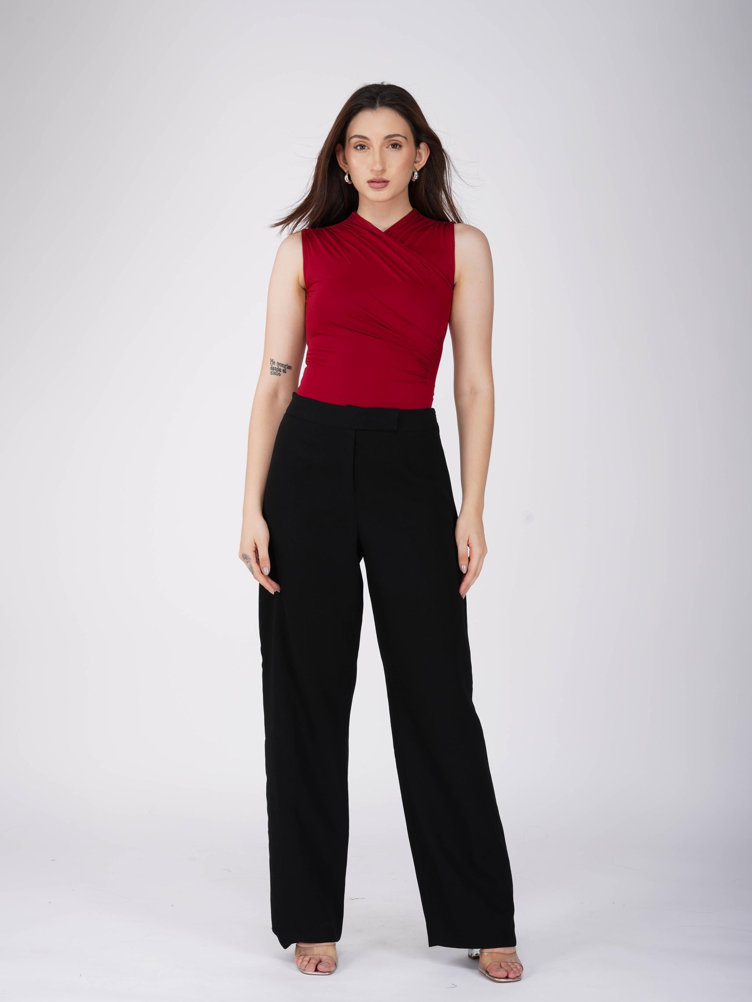 Kujum in glint bodysuit cherry