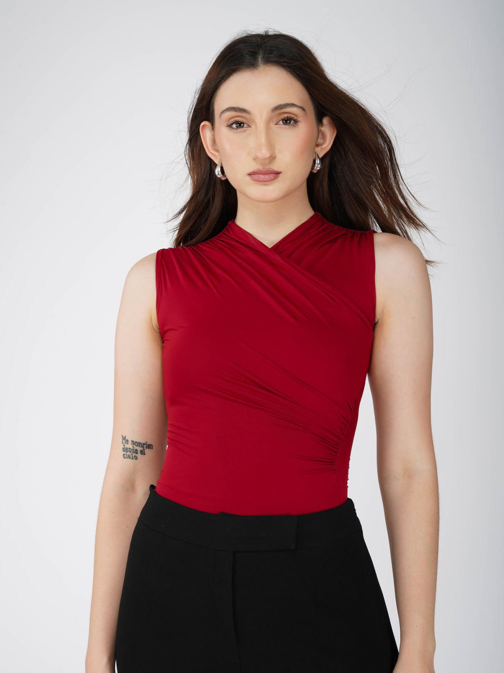 Kujum in glint bodysuit cherry