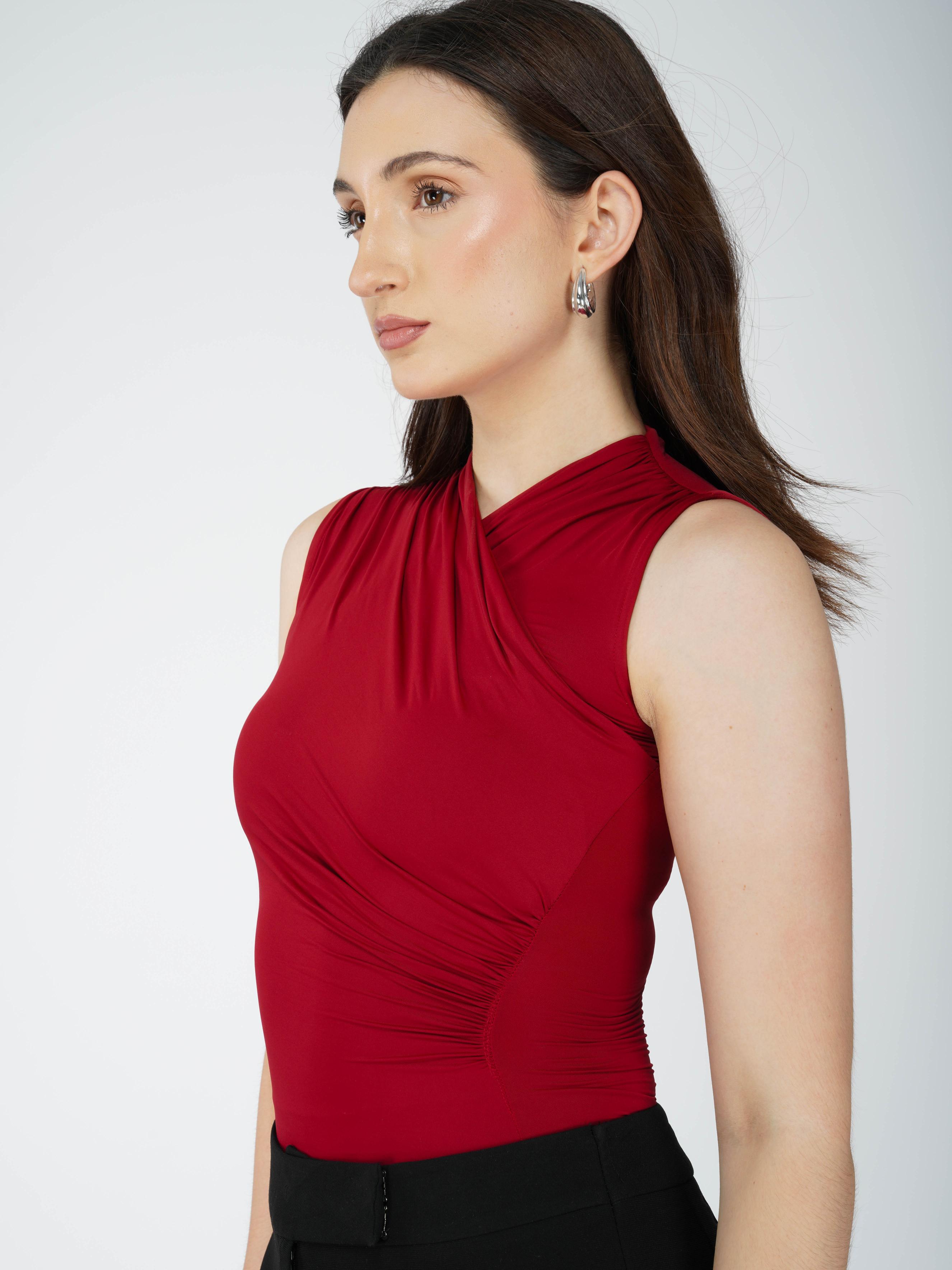 Kujum in glint bodysuit cherry