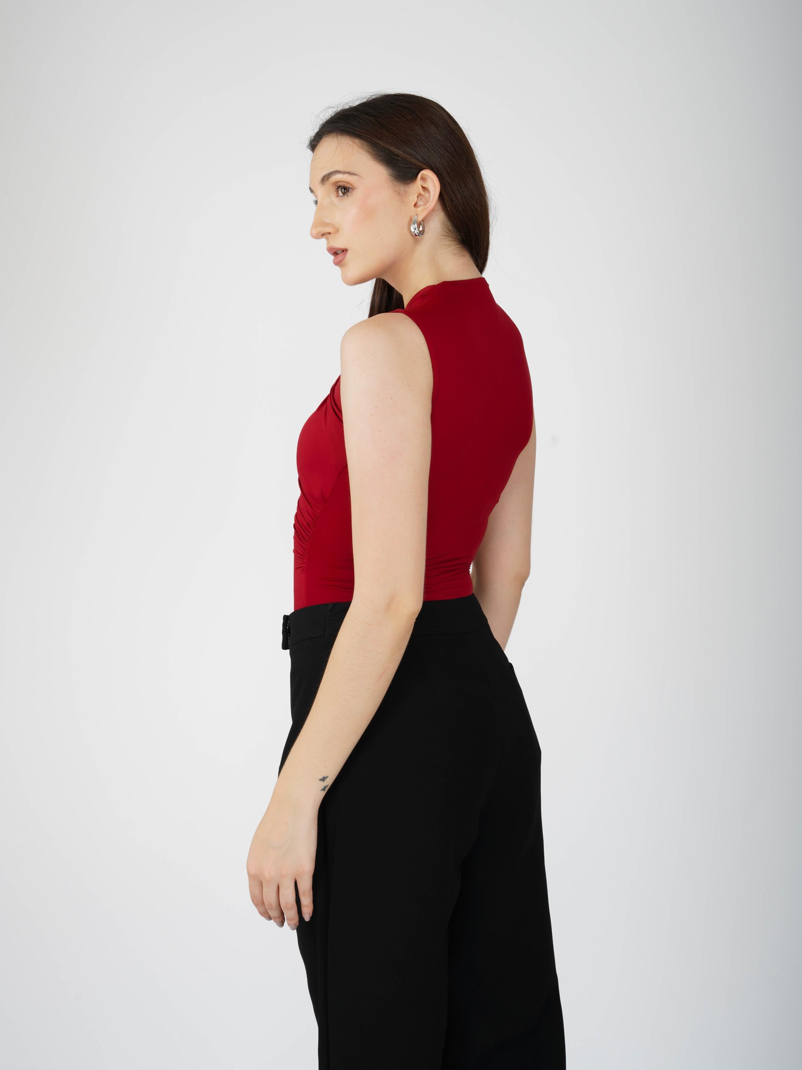 Kujum in glint bodysuit cherry