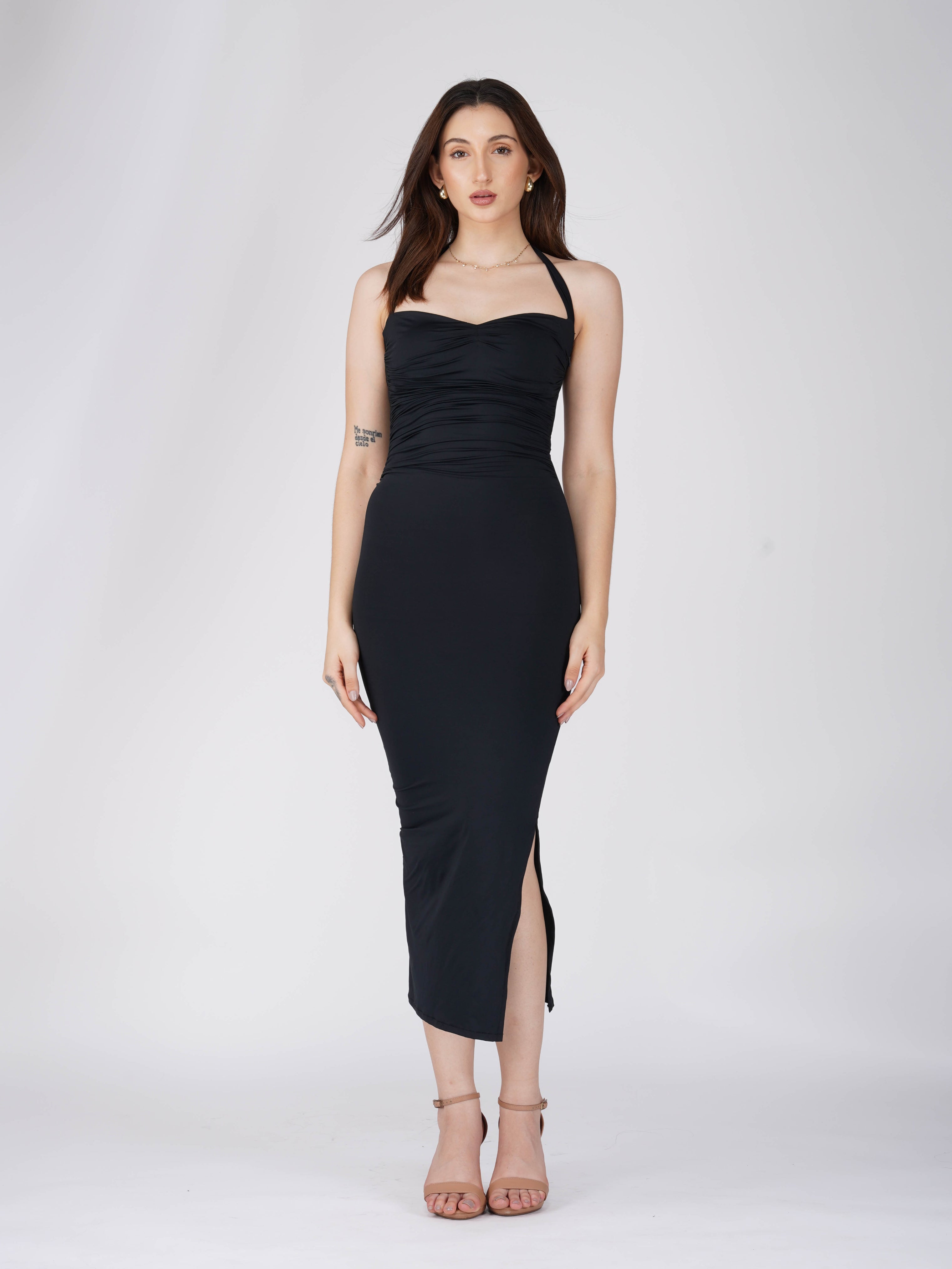Black Sweetheart Neckline Dress