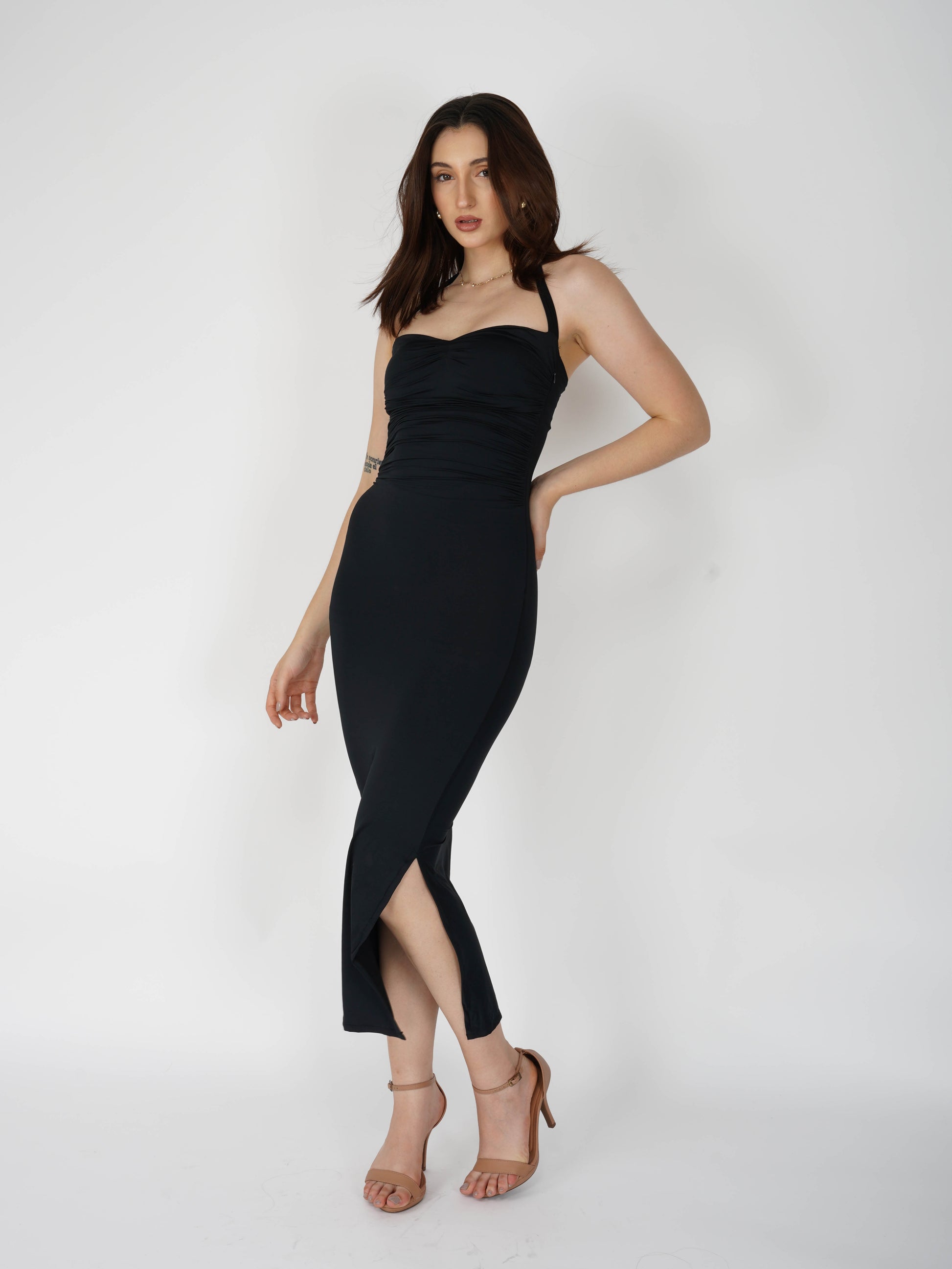 Black Sweetheart Neckline Dress - Ray Dress (Onyx) Black Sweetheart Neckline Dress - Ray Dress (Onyx)