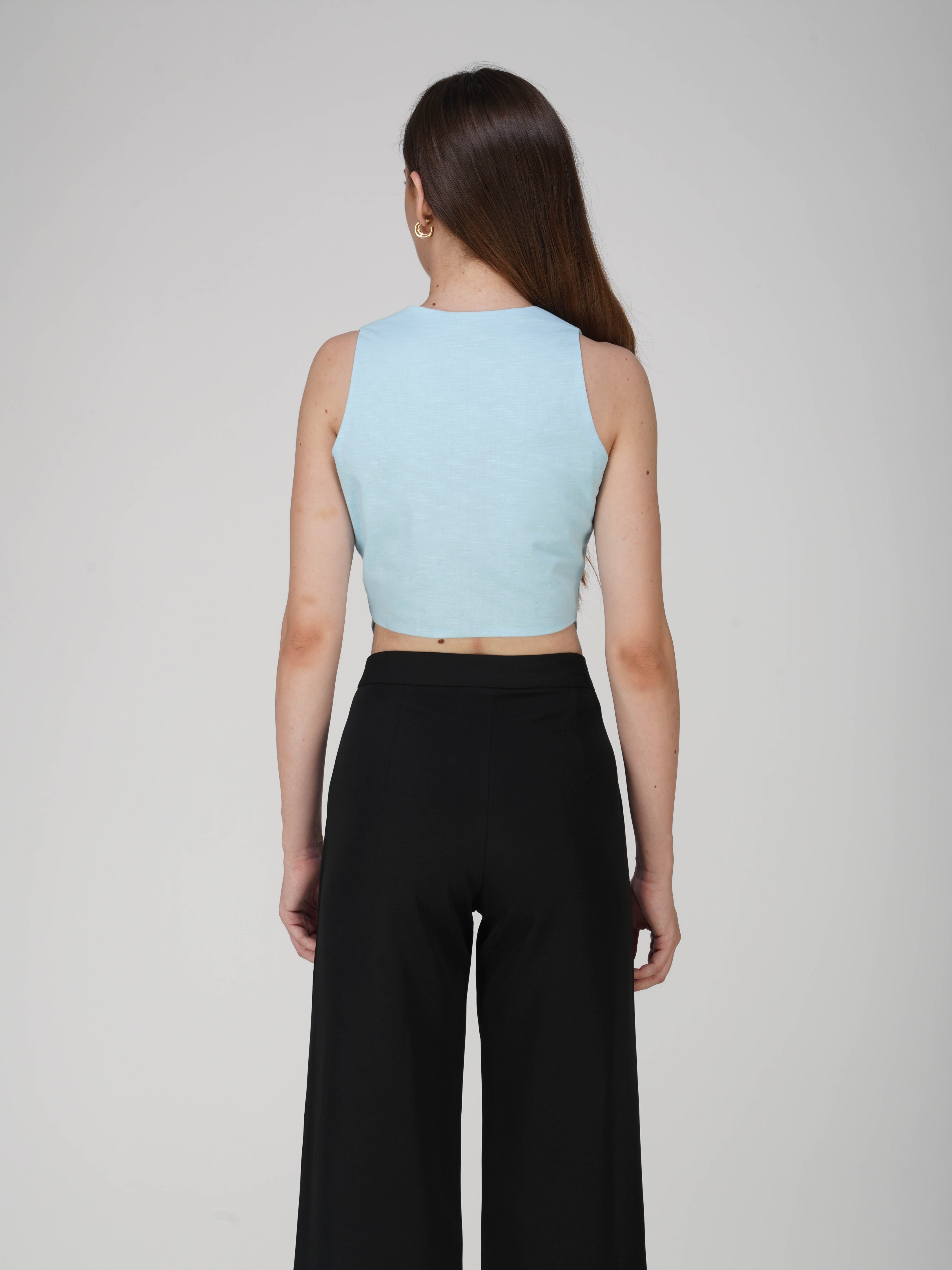 Blue Tailored Waistcoat - Frost Waistcoat (Sky)