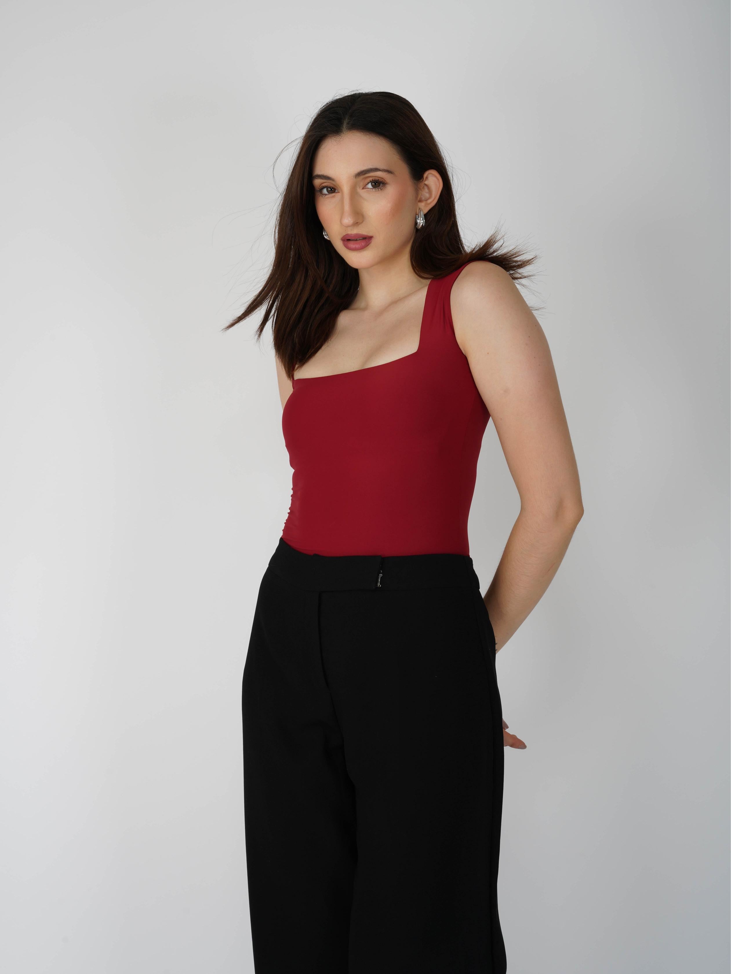 Anmol in echo bodysuit cherry