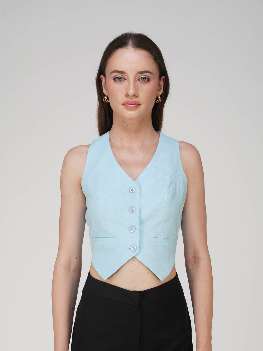 Blue Tailored Waistcoat - Frost Waistcoat (Sky)