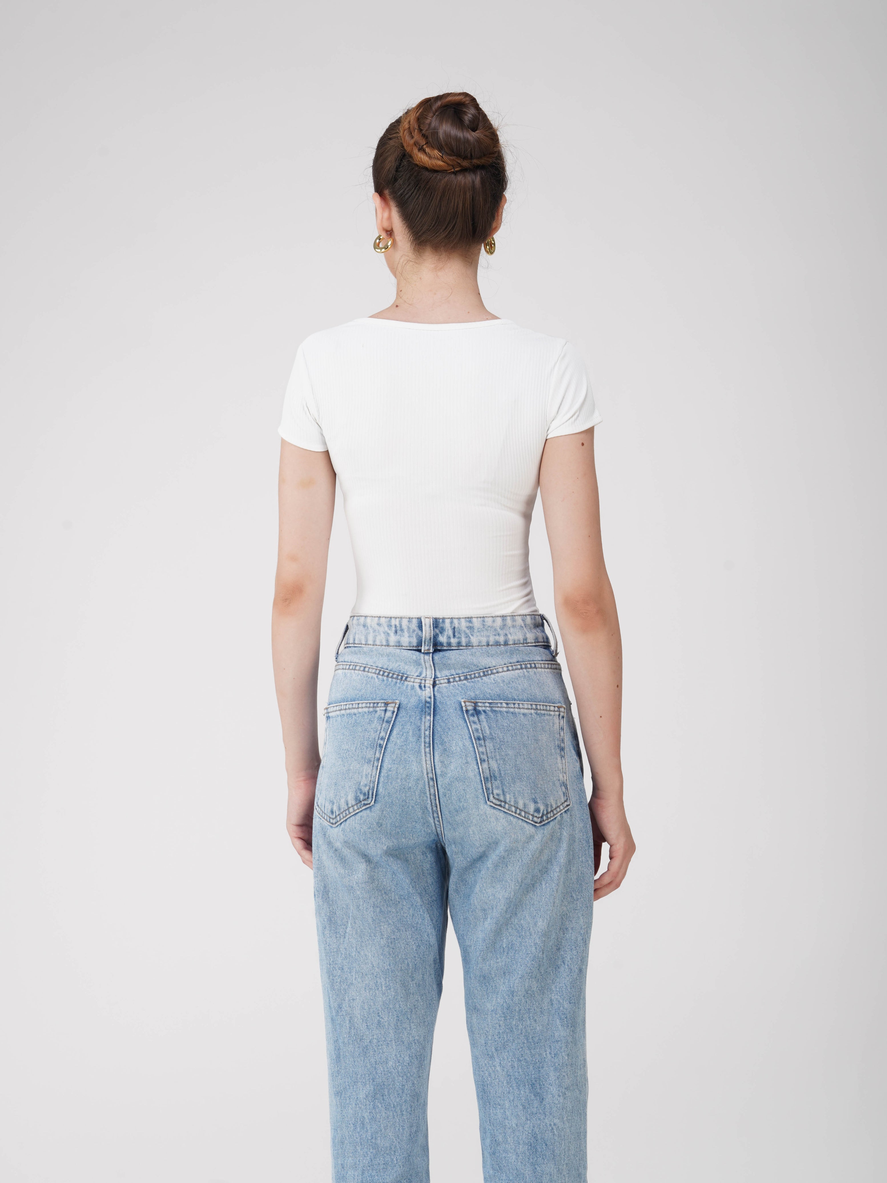 White Sweetheart Neckline Bodysuit - Eden Bodysuit (Dove)
