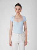 Blue Sweetheart Neckline Bodysuit - Eden Bodysuit (Sky)