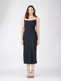 Black Cowl Neck Dress - Glow Dress (Onyx)