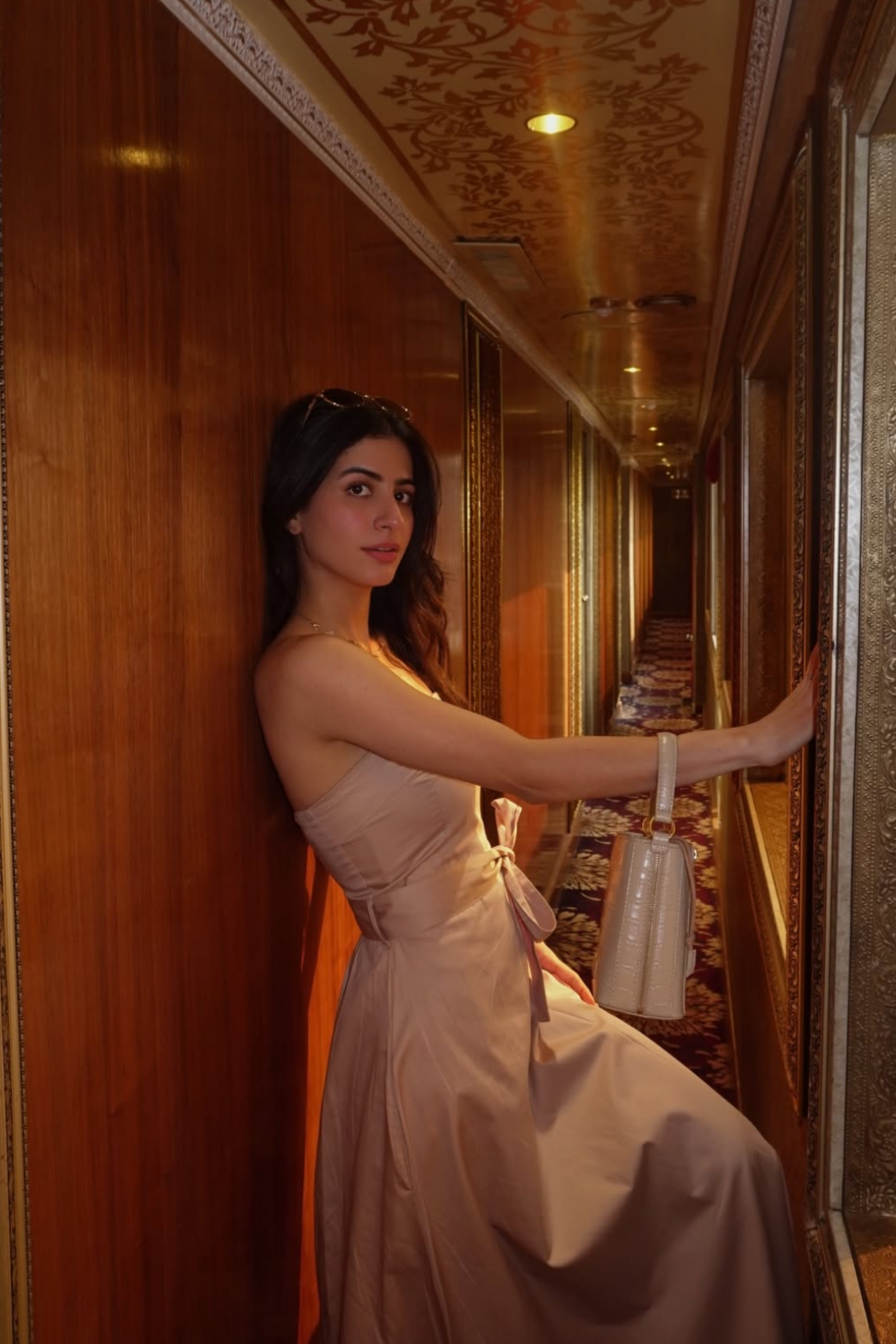 Anahita in Sand Tube Bow Dress – SIENNA