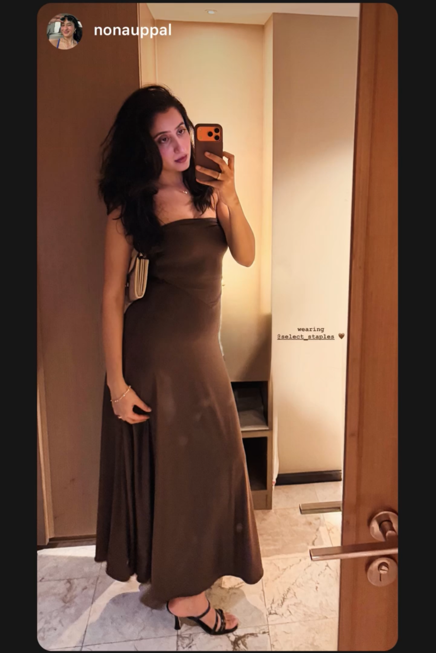 Sheena in Brown Flare Tube Dress - Flow Dress (Coco)