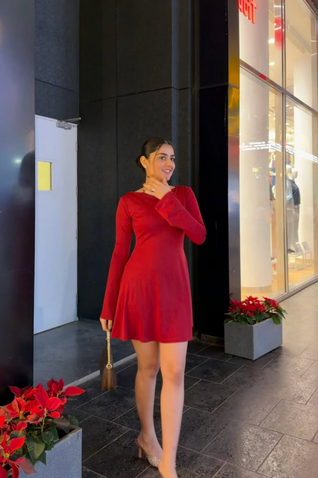 Nishtha in Red Short Flare Dress - Blair Dress (Cherry)