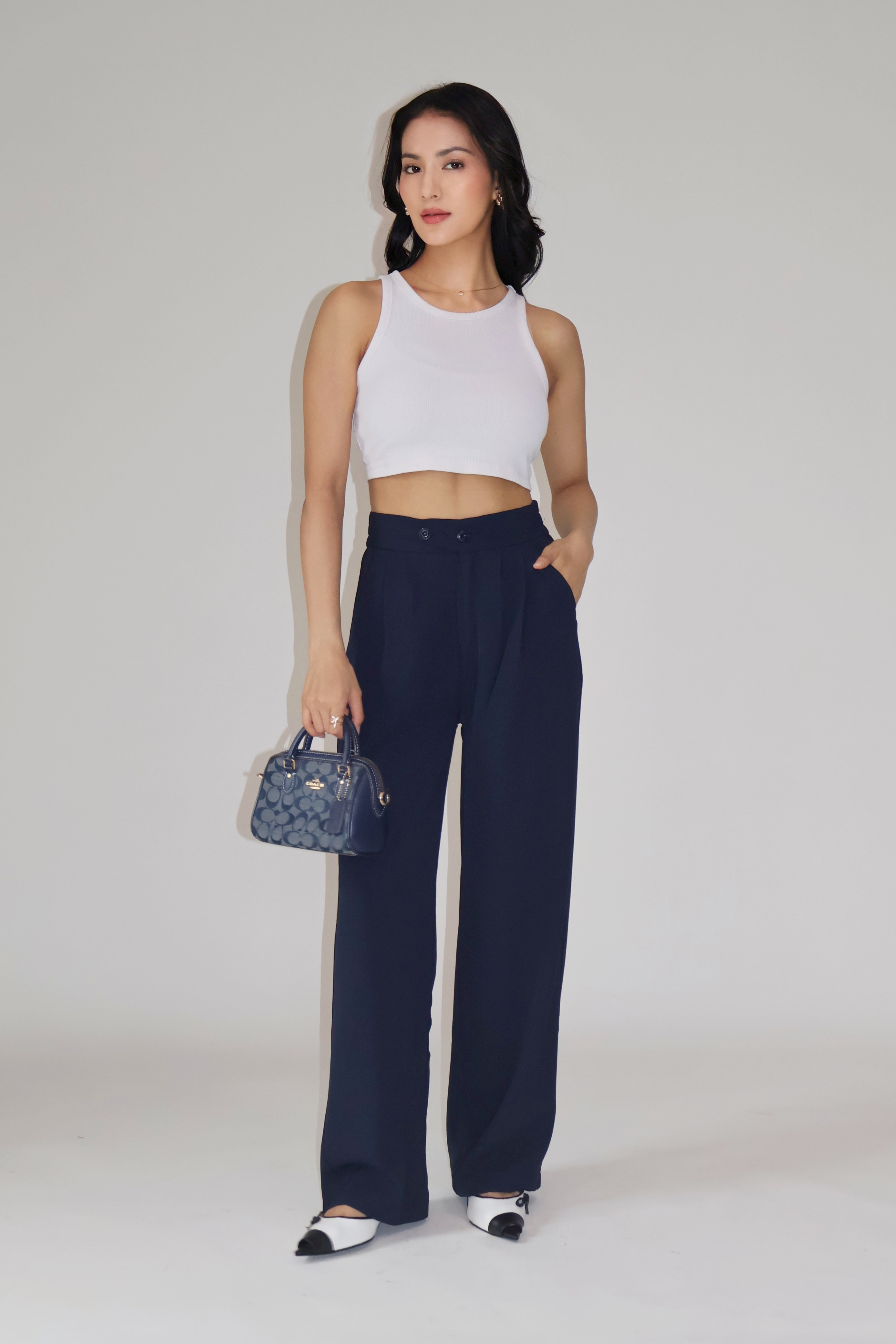 RUMI PANTS - (Navy)