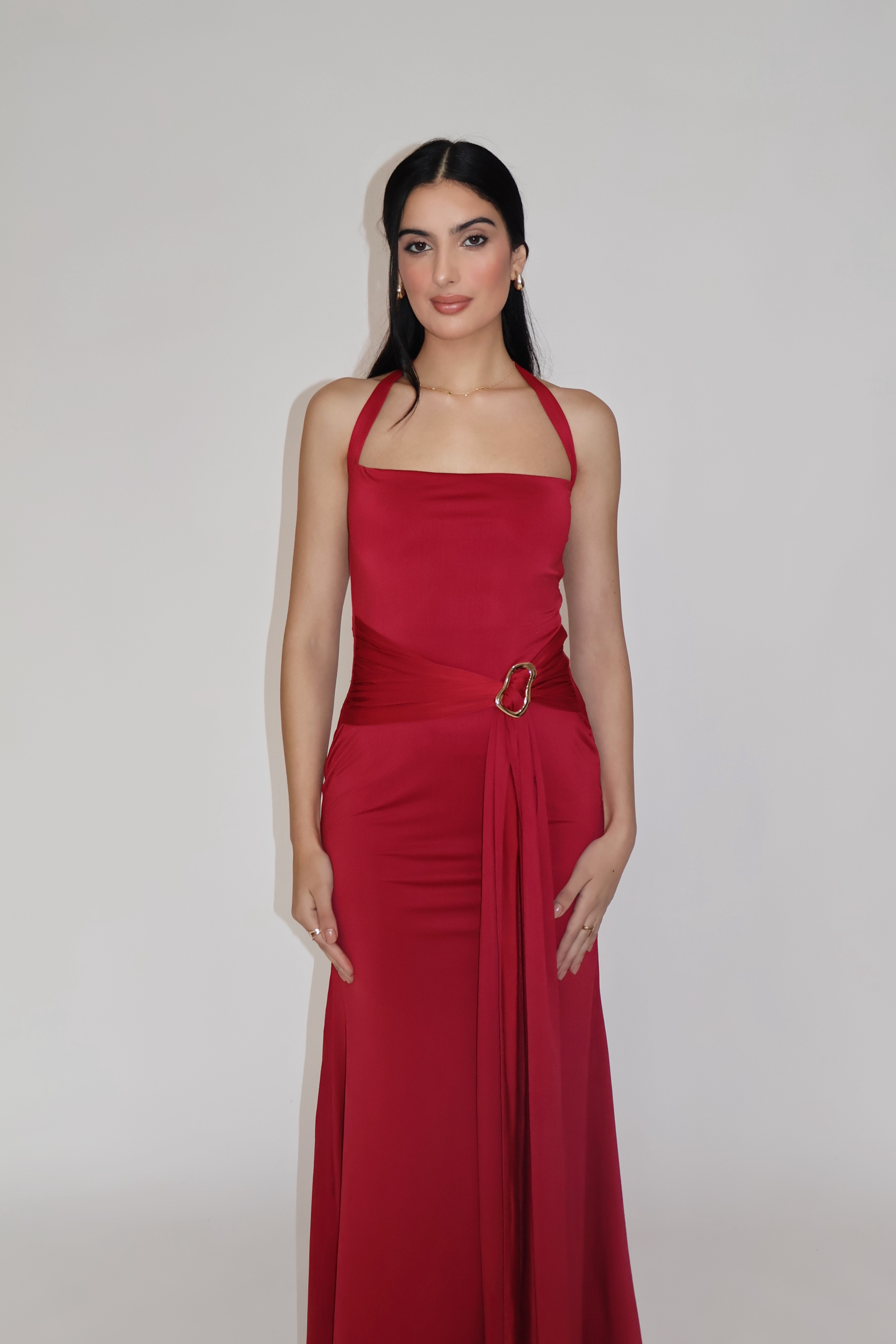 MIMOSA DRESS - (Cherry)