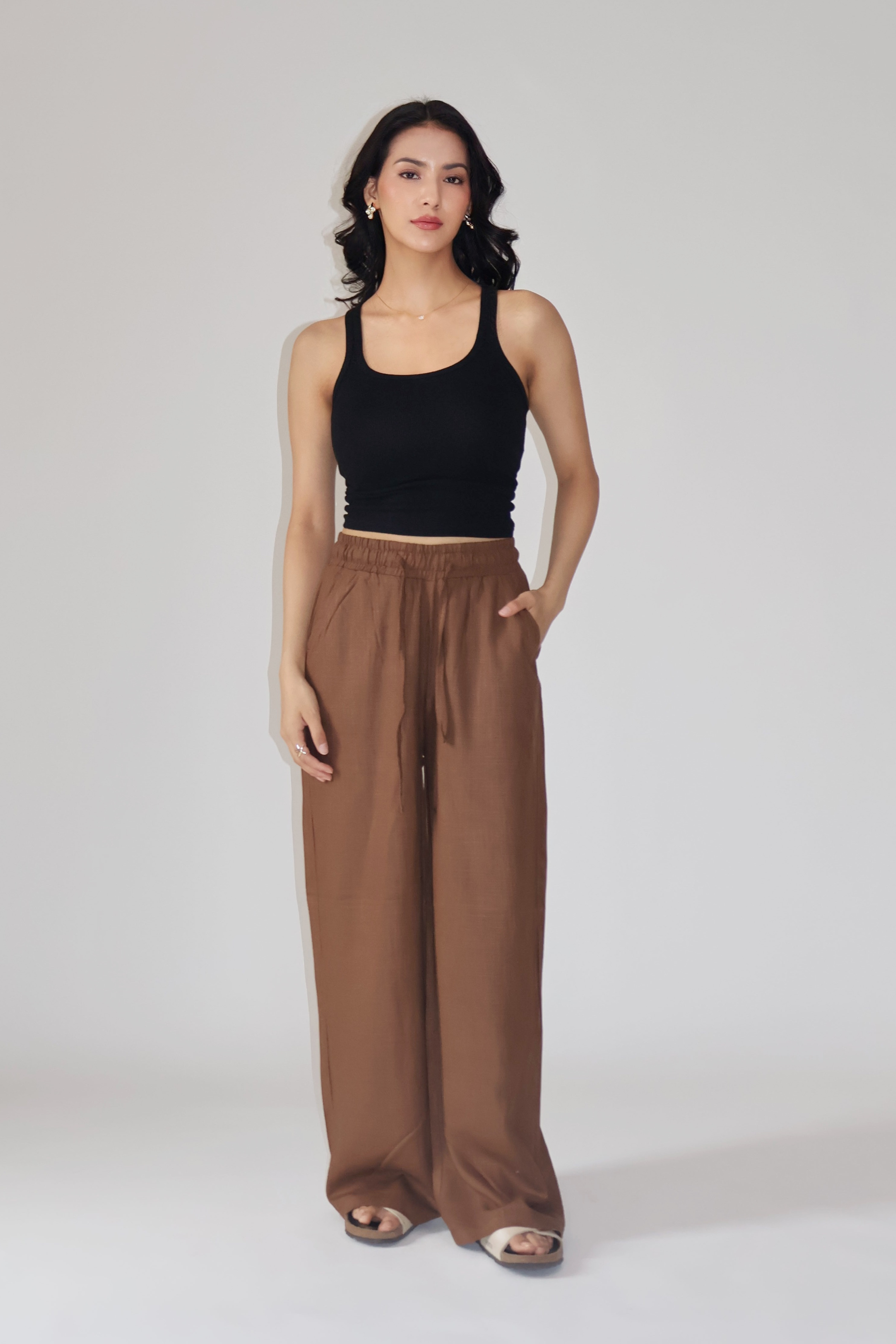 SEASHELL PANTS - (Mocha brown)
