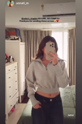 Unnati in Grey Full Sleeve Cropped Zipper Top - Cropped Zipper (Slate)