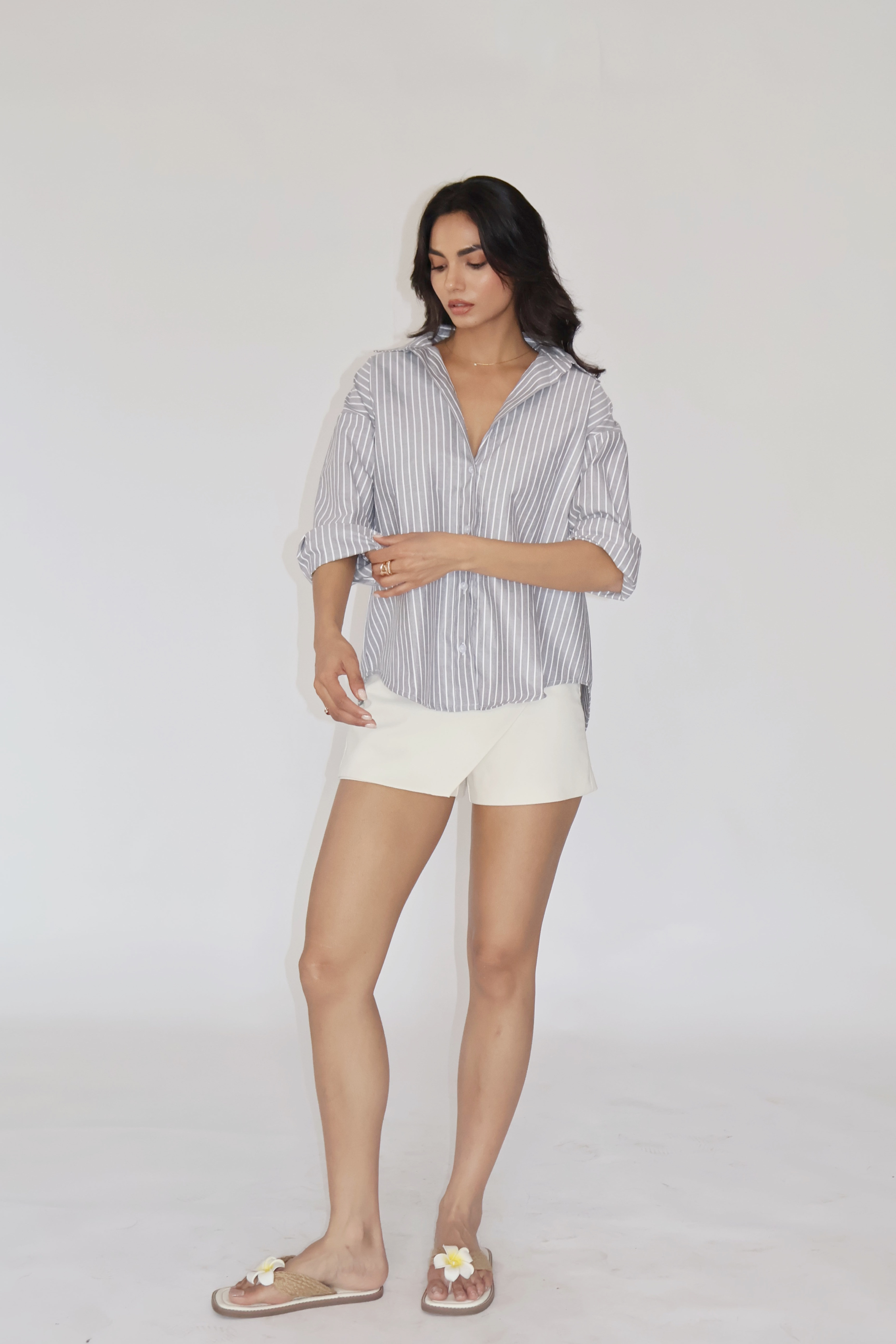 Slate Striped Oversized Shirt – CANVA