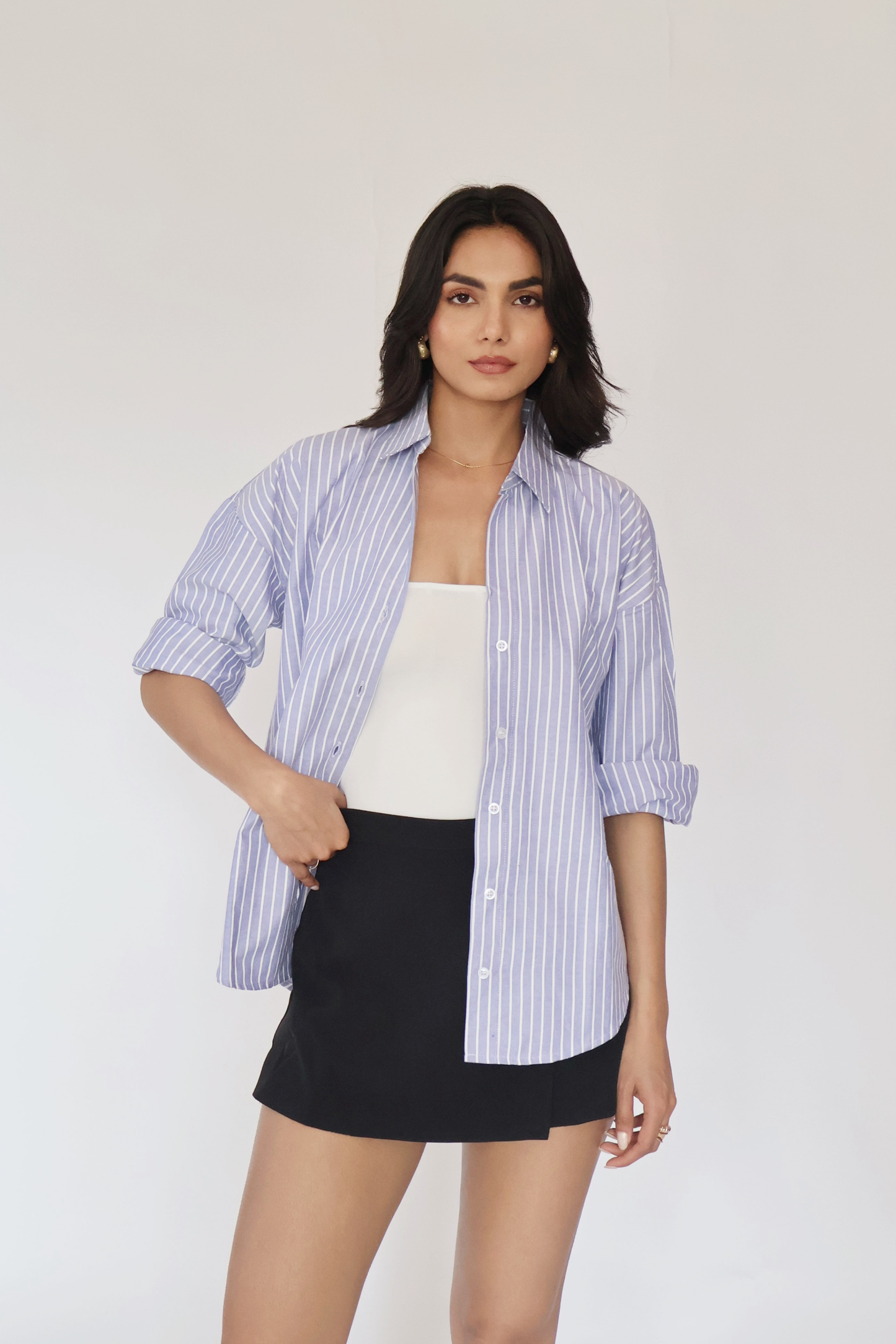 Blue Striped Oversized Shirt – CANVA