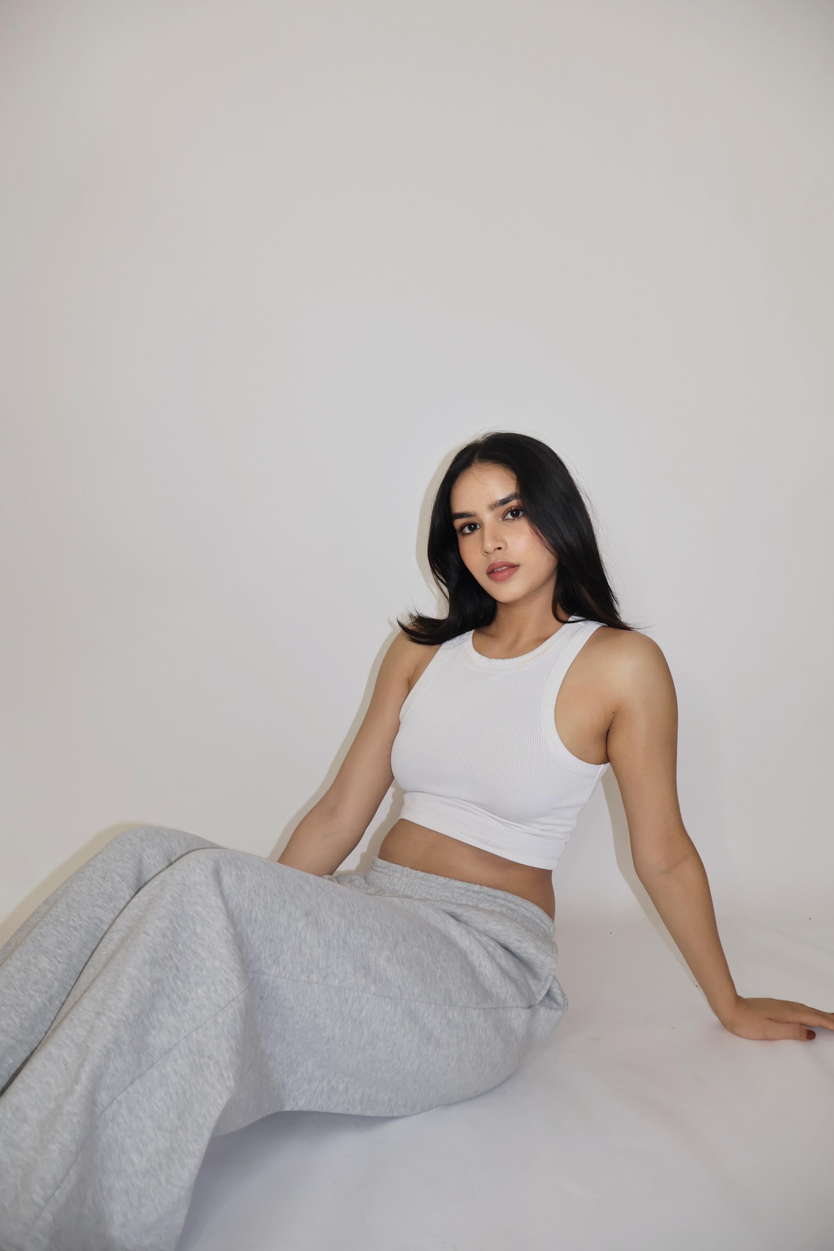 Grey Wide-Legged Fleece Joggers - Everyday Joggers (Slate)