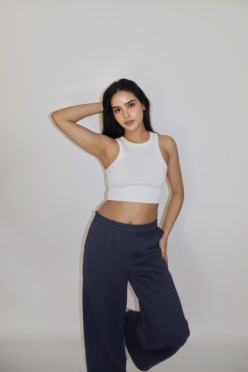 Black Wide-Legged Fleece  Joggers - Everyday Joggers (Onyx)
