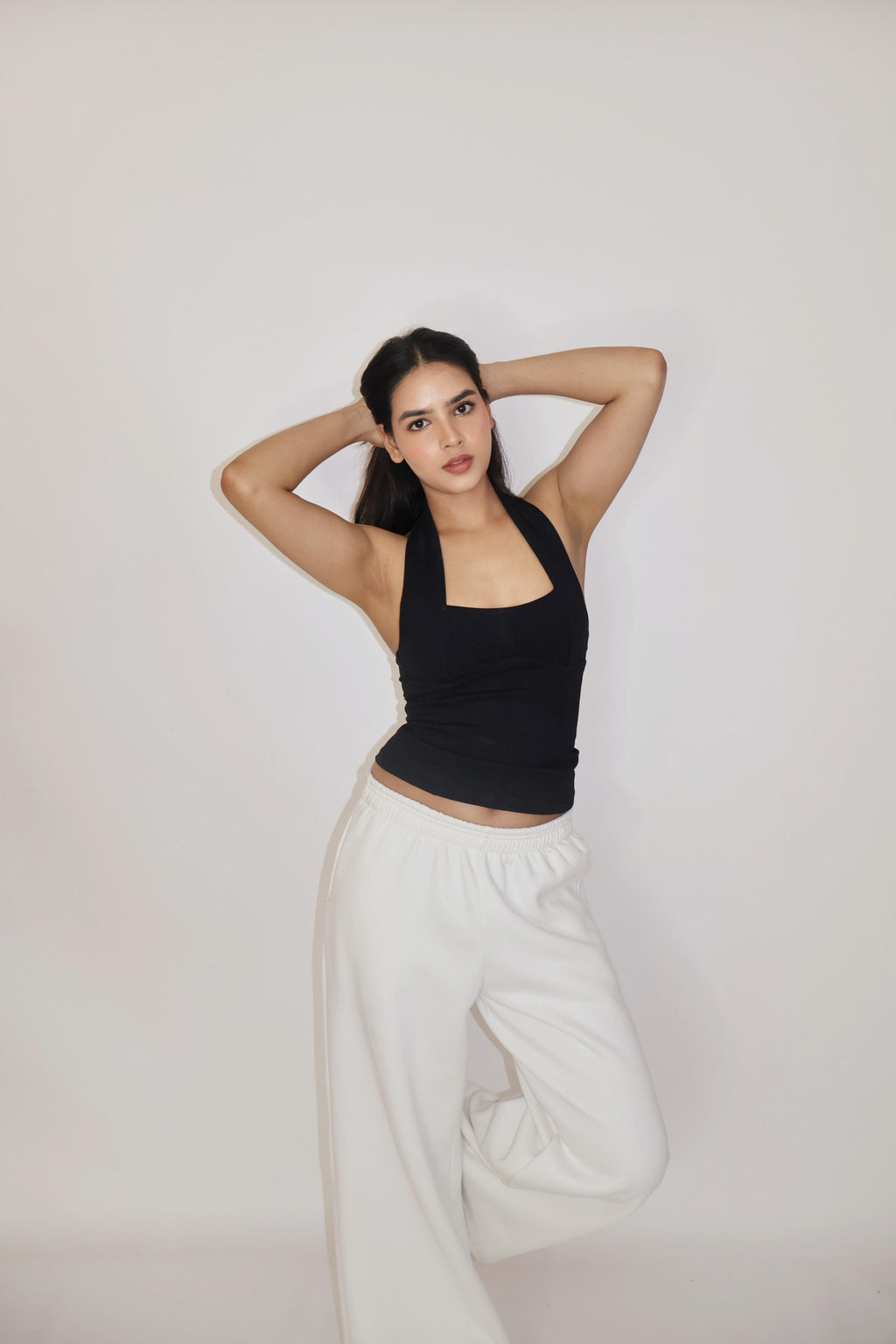 White Wide-Legged Fleece Joggers - Everyday Joggers (Dove)