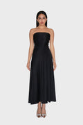 Black Flare Tube Dress - Flow Dress (Onyx)