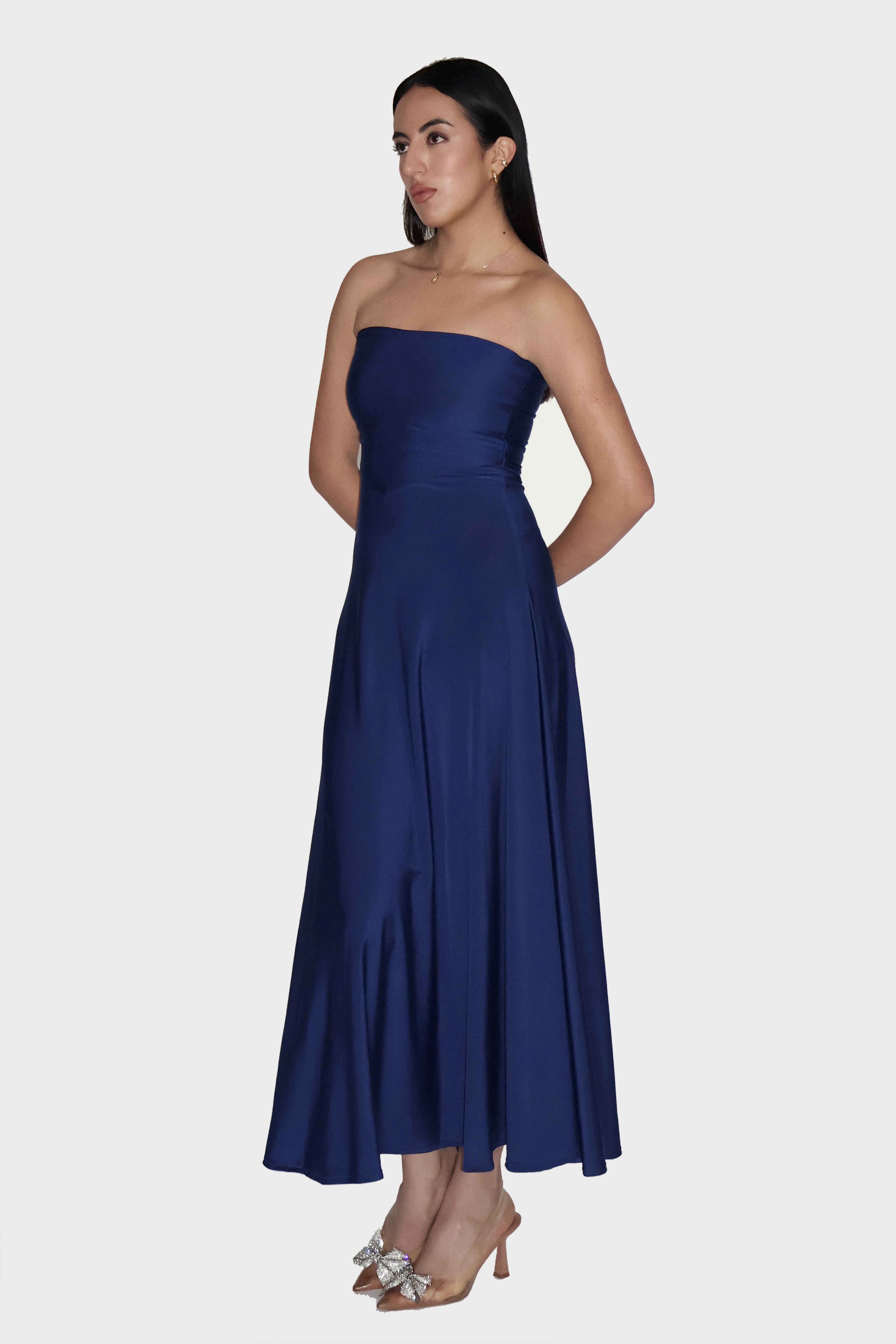 Blue Flare Tube Dress - Flow Dress (Navy) Select Staples Blue Flare Tube Dress - Flow Dress (Navy) Select Staples