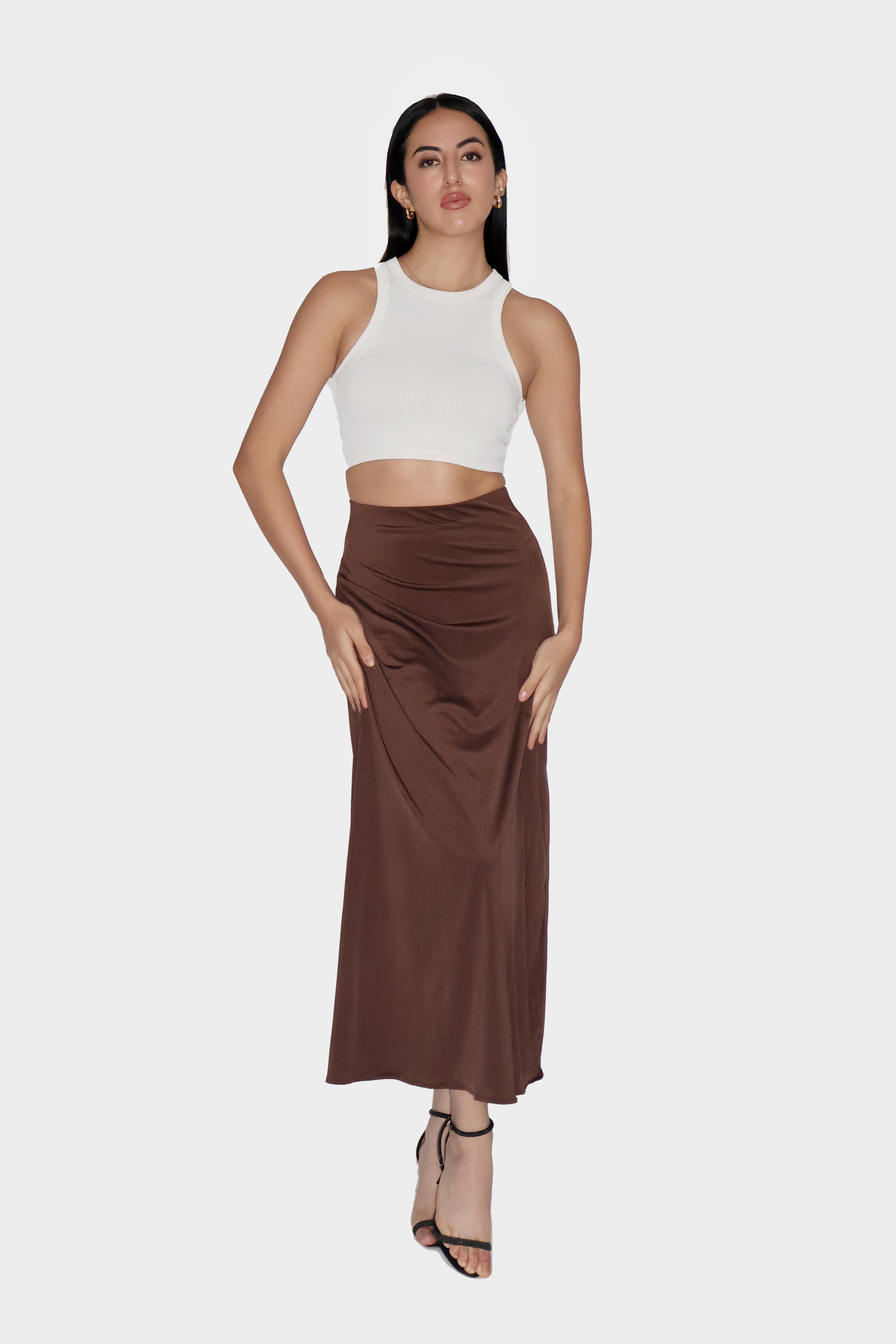 Brown Maxi Skirt - Cedar Skirt (Coco)
