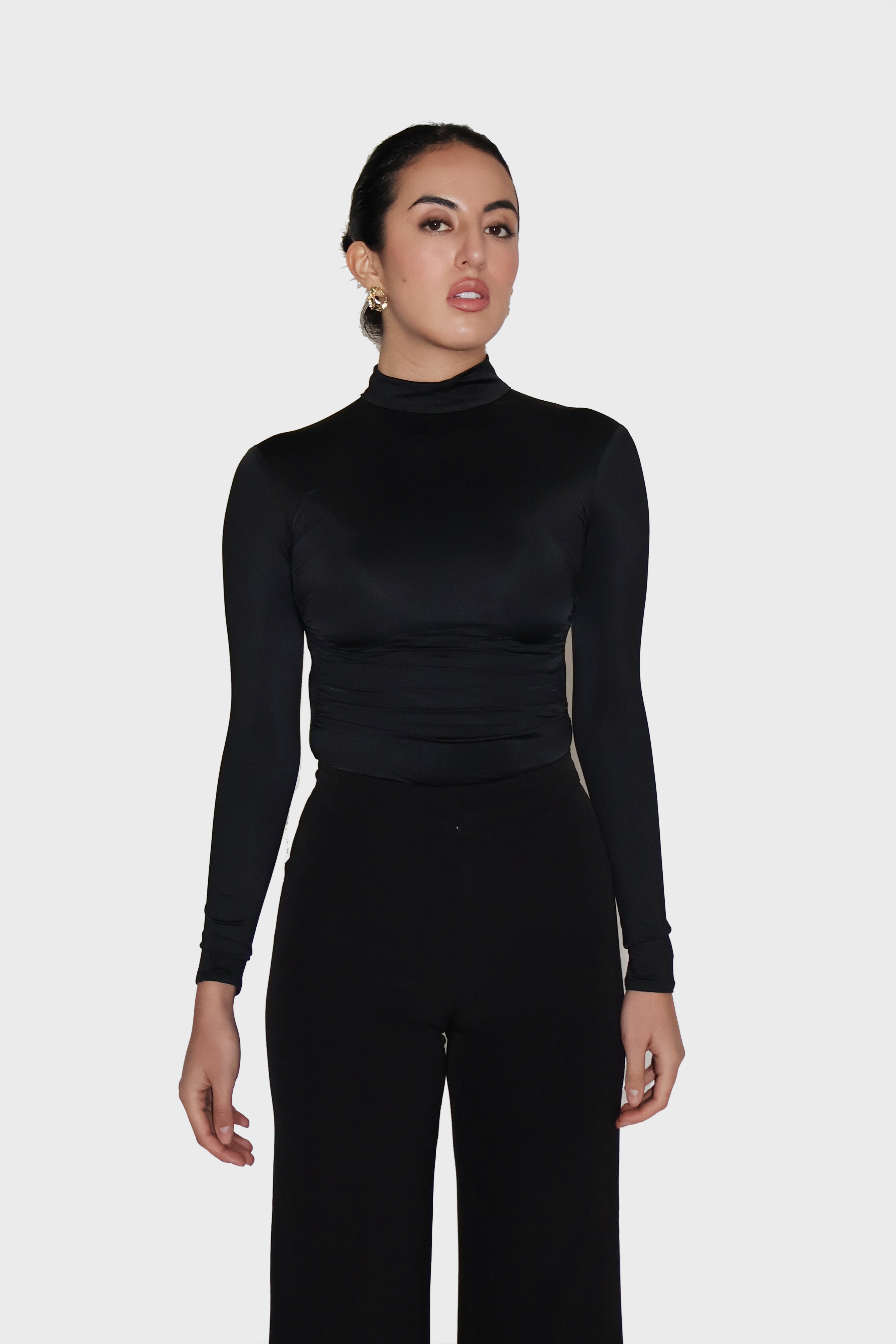 Black Turtleneck Bodysuit - Birch Bodysuit (Onyx)