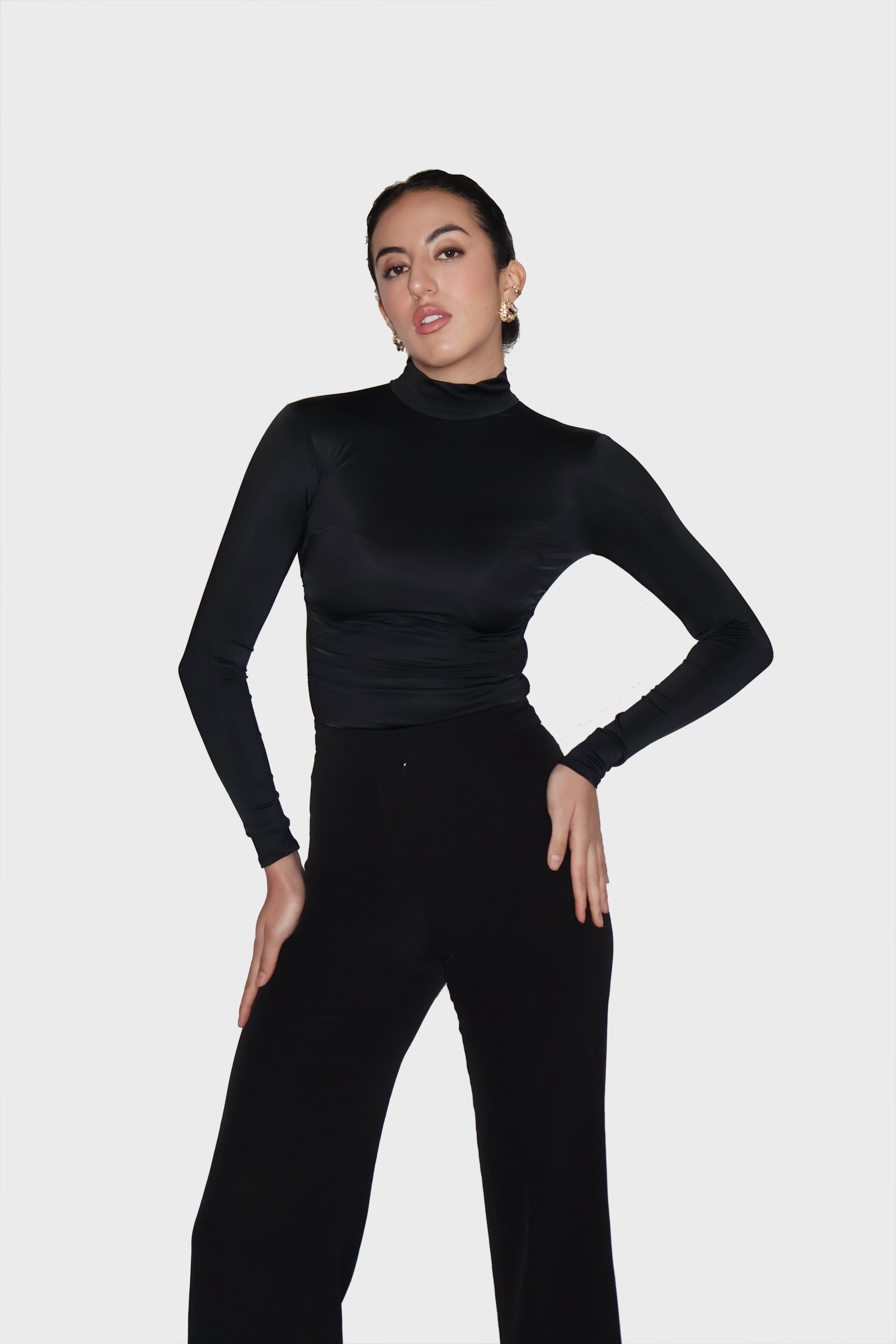 Black Turtleneck Bodysuit - Birch Bodysuit (Onyx)