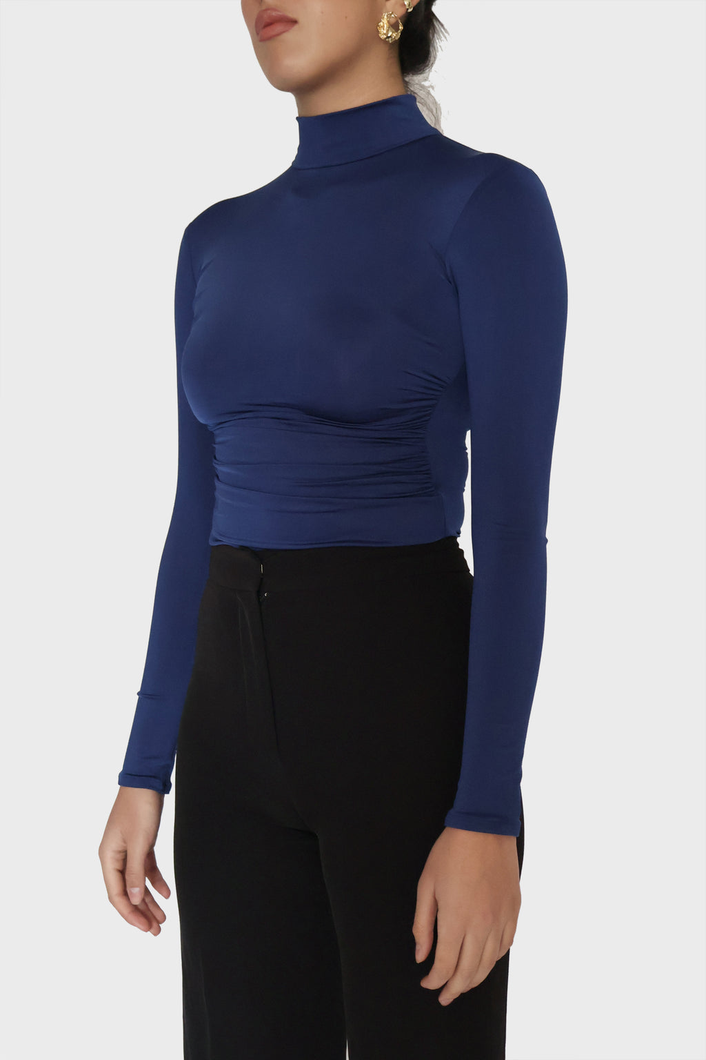 Blue Turtleneck Bodysuit - Birch Bodysuit (Navy)