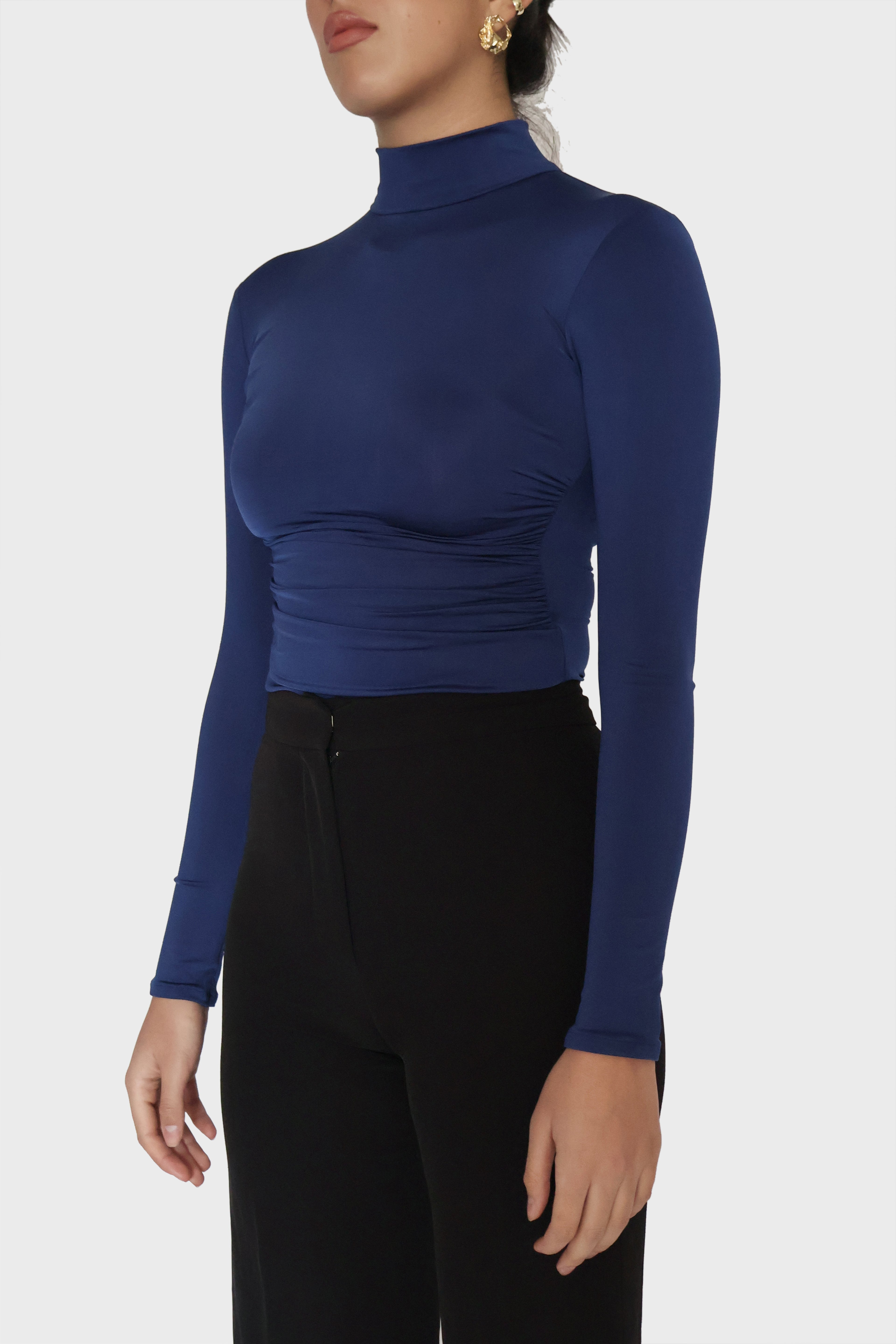 Blue Turtleneck Bodysuit - Birch Bodysuit (Navy)