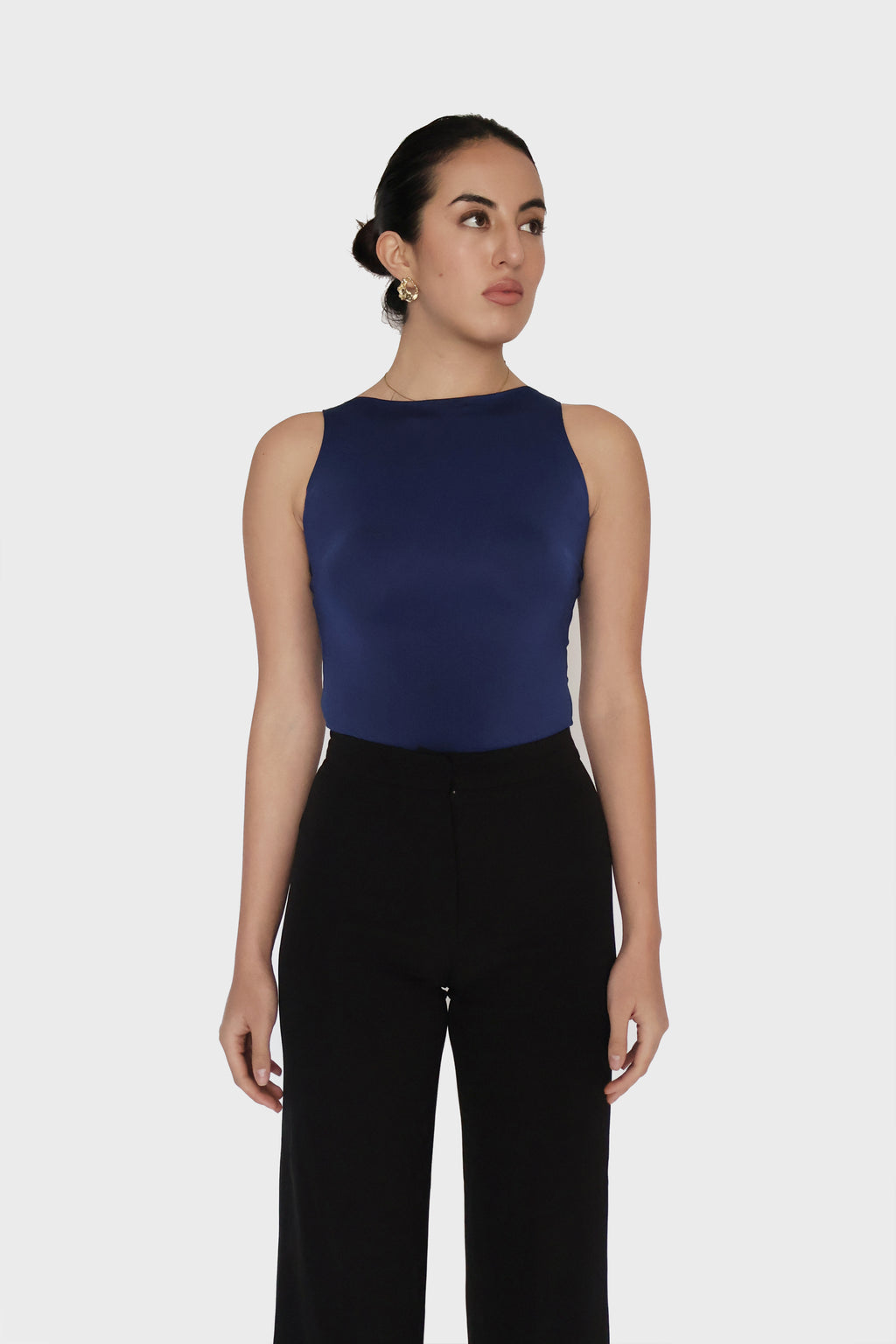 Blue Boat Neck Bodysuit - Fern Bodysuit (Navy)