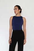 Blue Boat Neck Bodysuit - Fern Bodysuit (Navy)