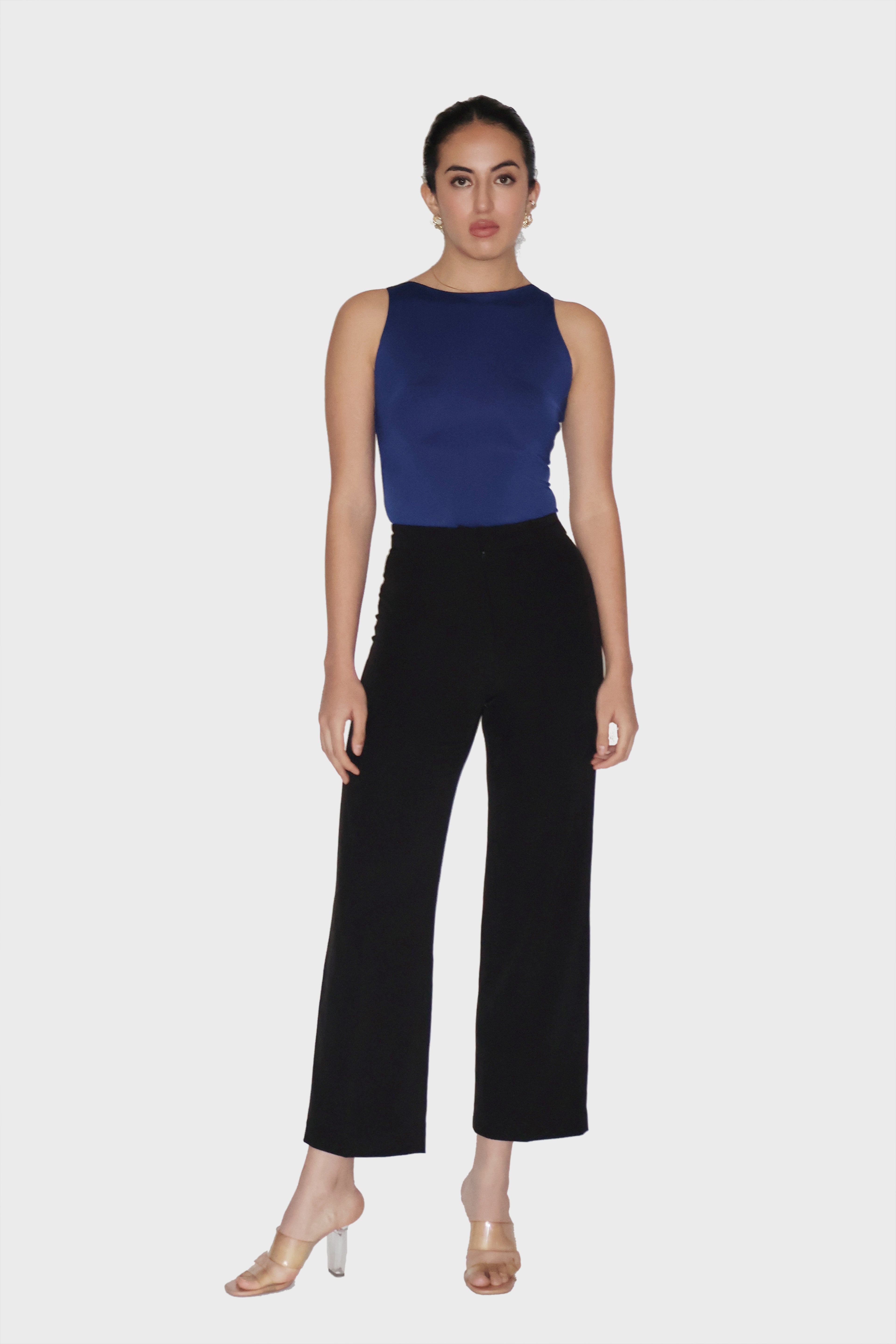 Blue Boat Neck Bodysuit - Fern Bodysuit (Navy)