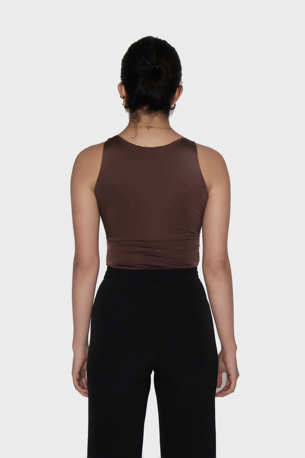 Brown Boat Neck Bodysuit - Fern Bodysuit (Coco)