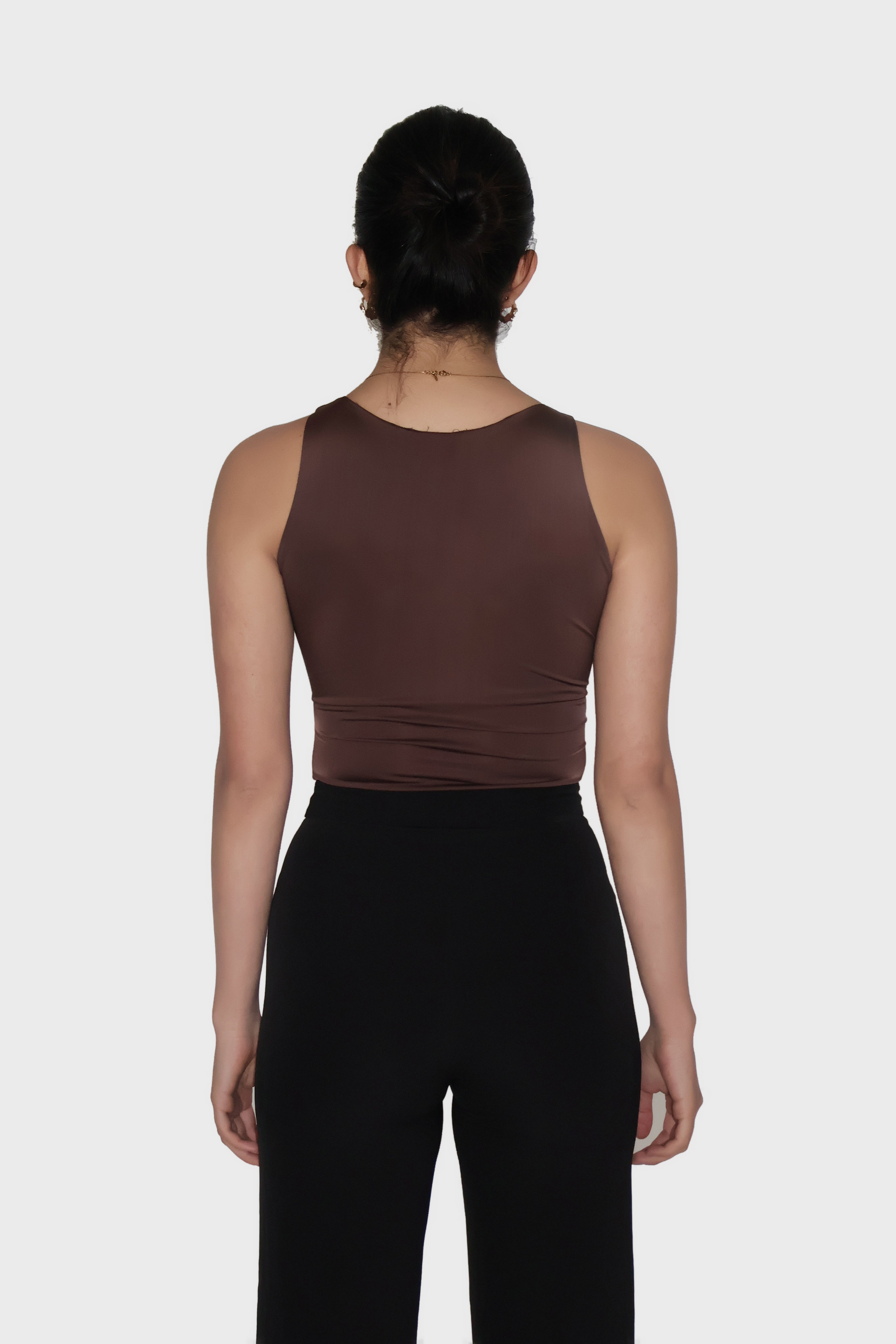 Brown Boat Neck Bodysuit - Fern Bodysuit (Coco)