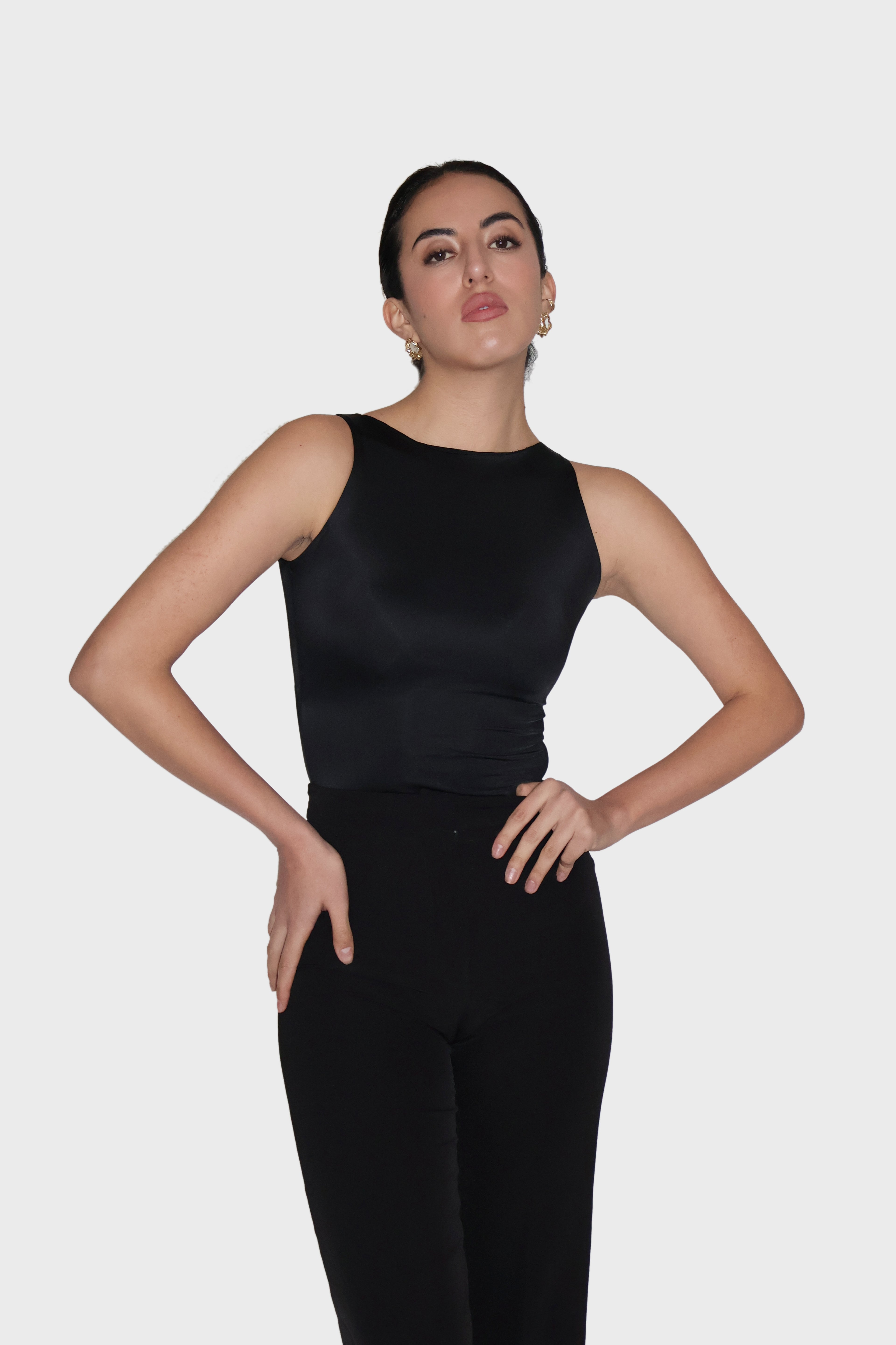 Black Boat Neck Bodysuit - Fern Bodysuit (Onyx)