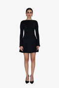 Black Short Flare Dress - Blair Dress (Onyx)
