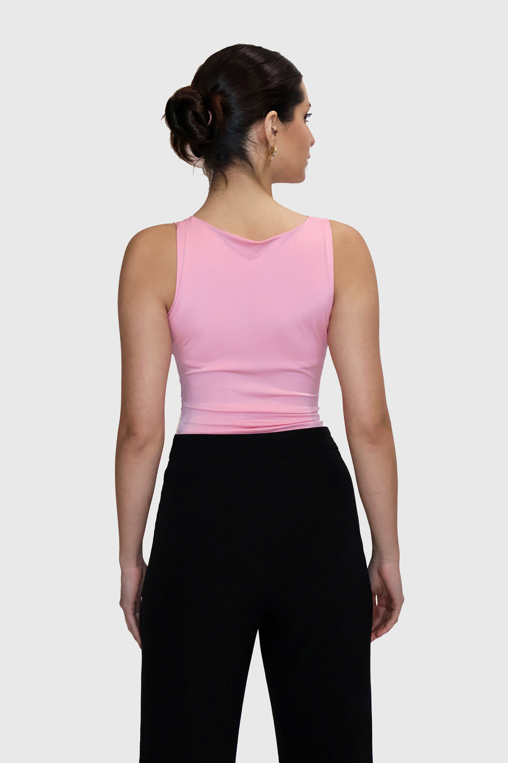 Pink Cowl Neck Bodysuit - Prism Bodysuit (Flamingo)
