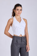 Dove Halterneck Waistcoat – ELAN