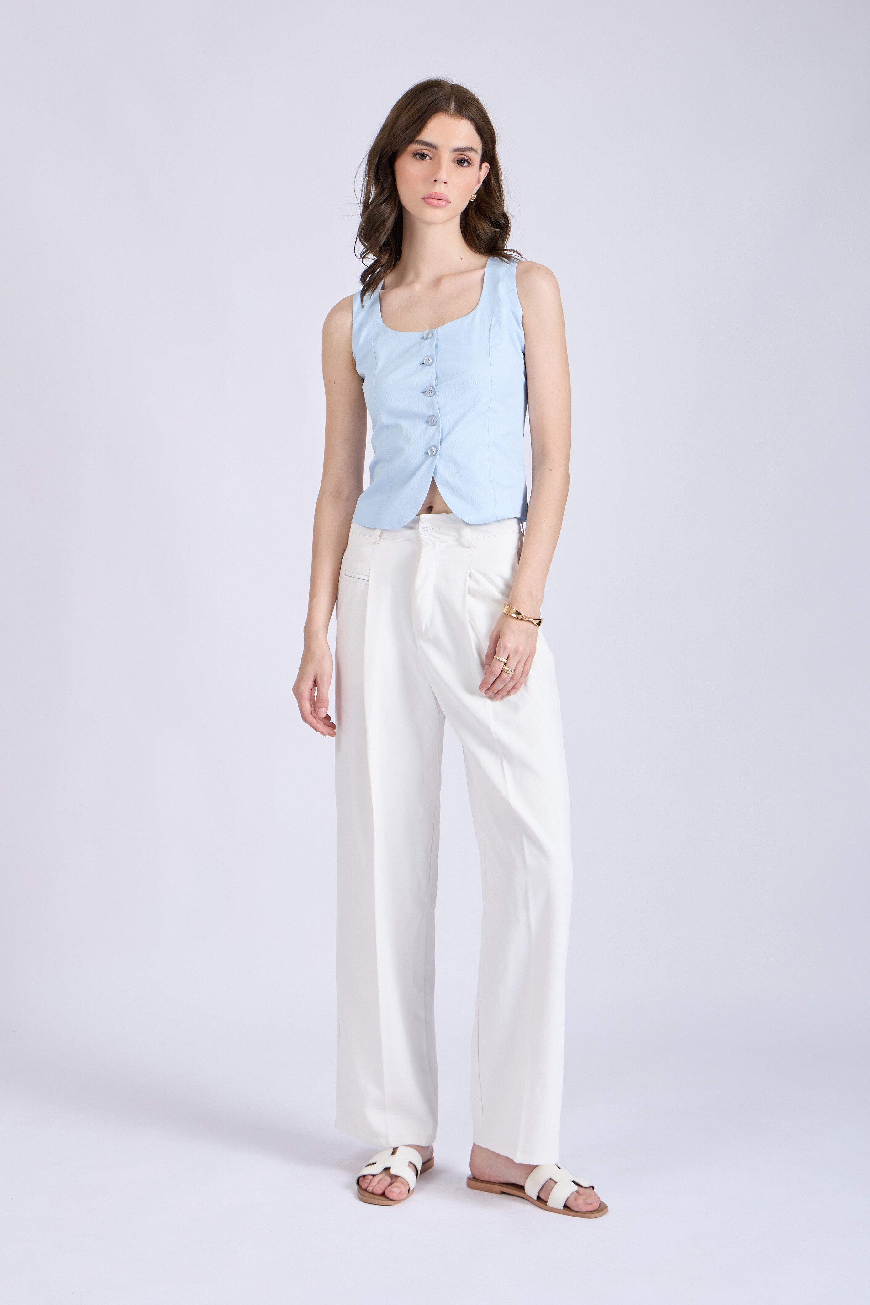 Sky Square Neck Waistcoat – ASTER